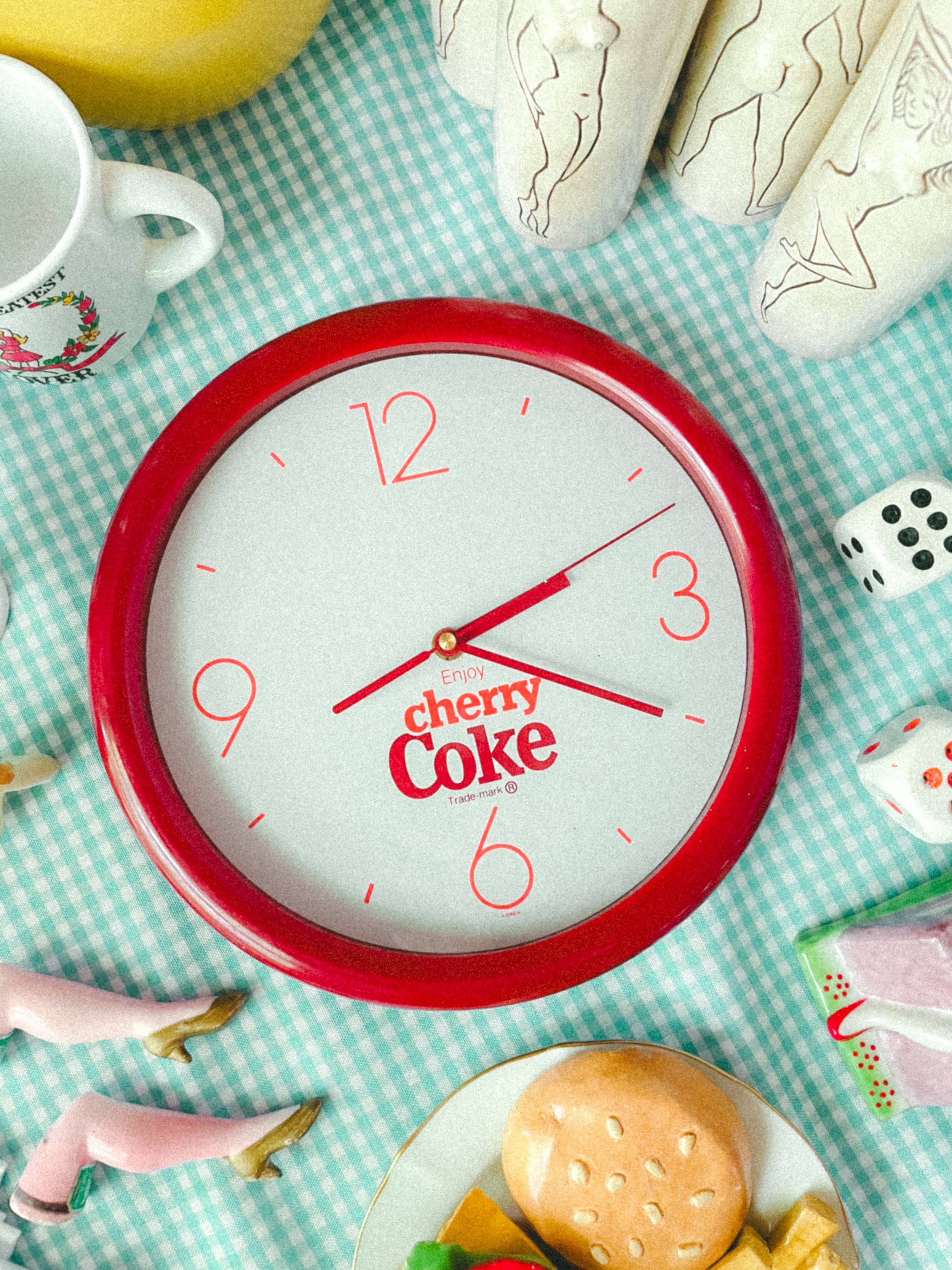 cherry coke wall clock