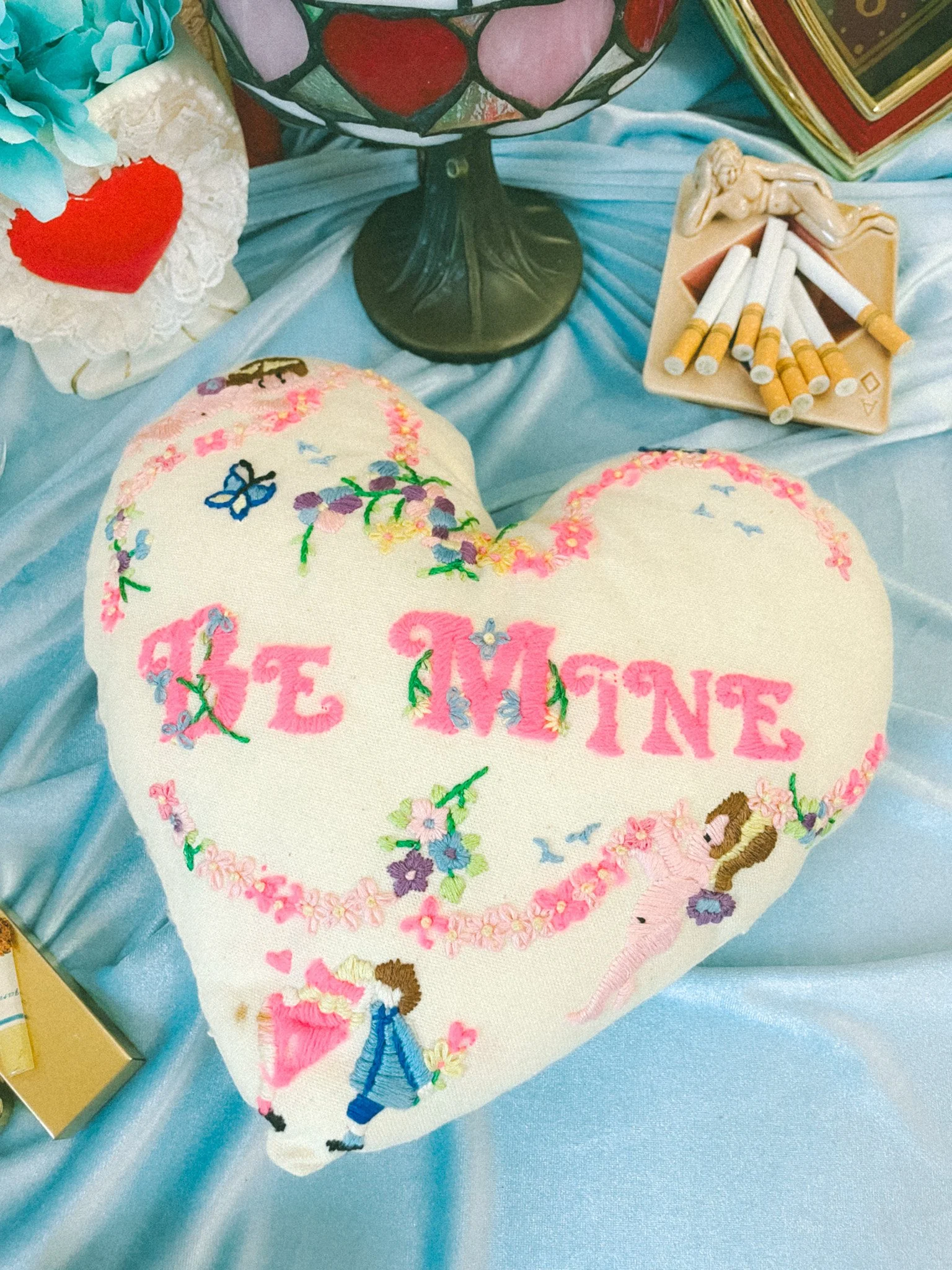 *NEW* handmade "be mine" heart pillow