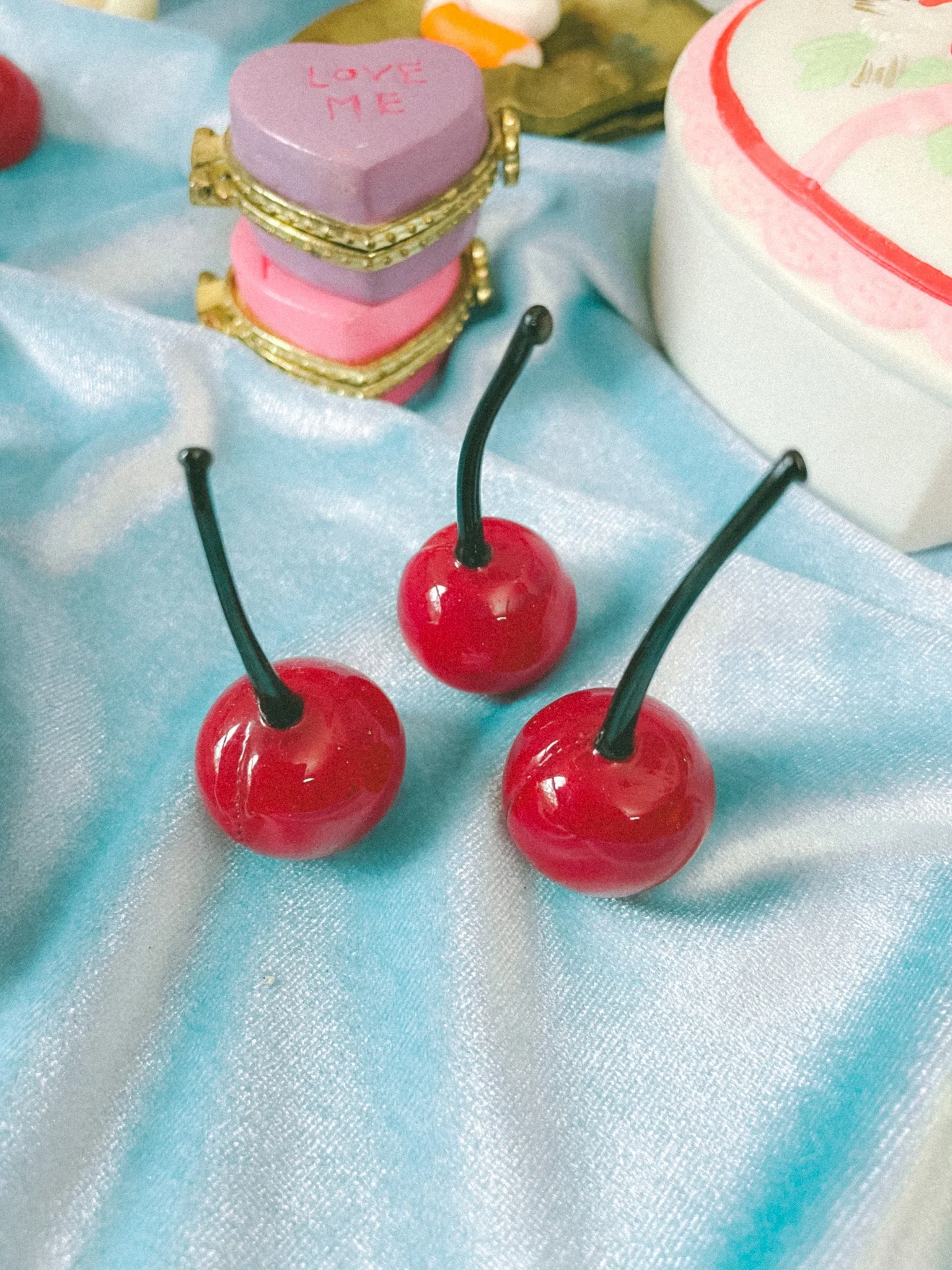 *NEW* red murano glass cherries - sold separately