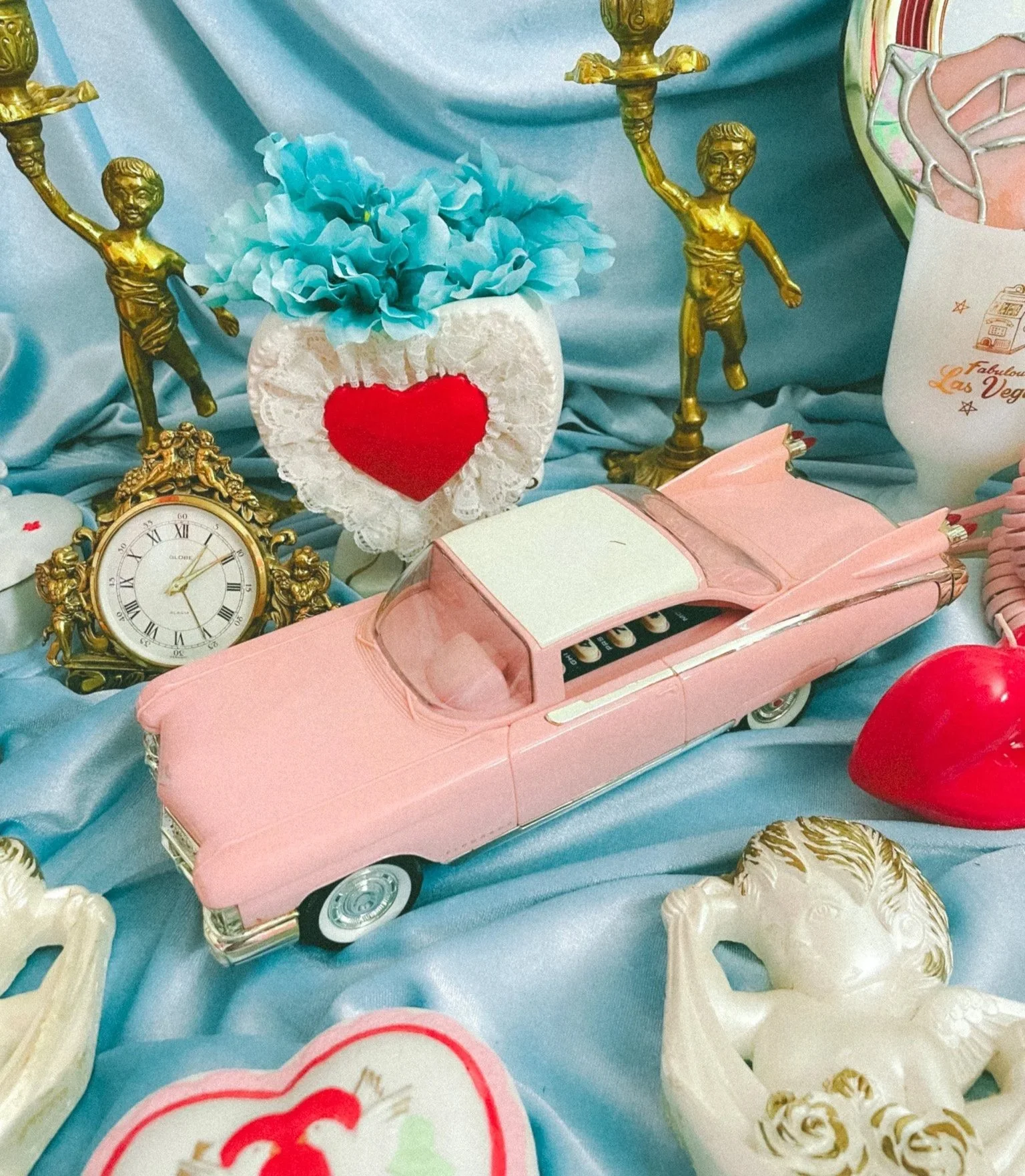 *NEW* 1959 pink cadillac car landline phone