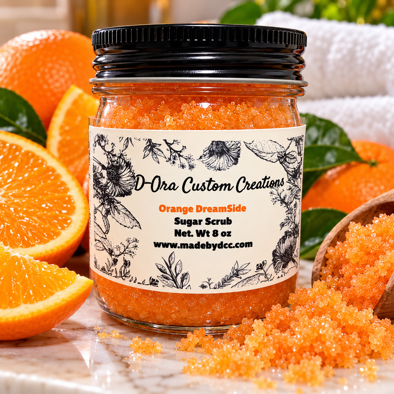 Orange DreamSide Sugar Scrub by D-Ora Custom Creations