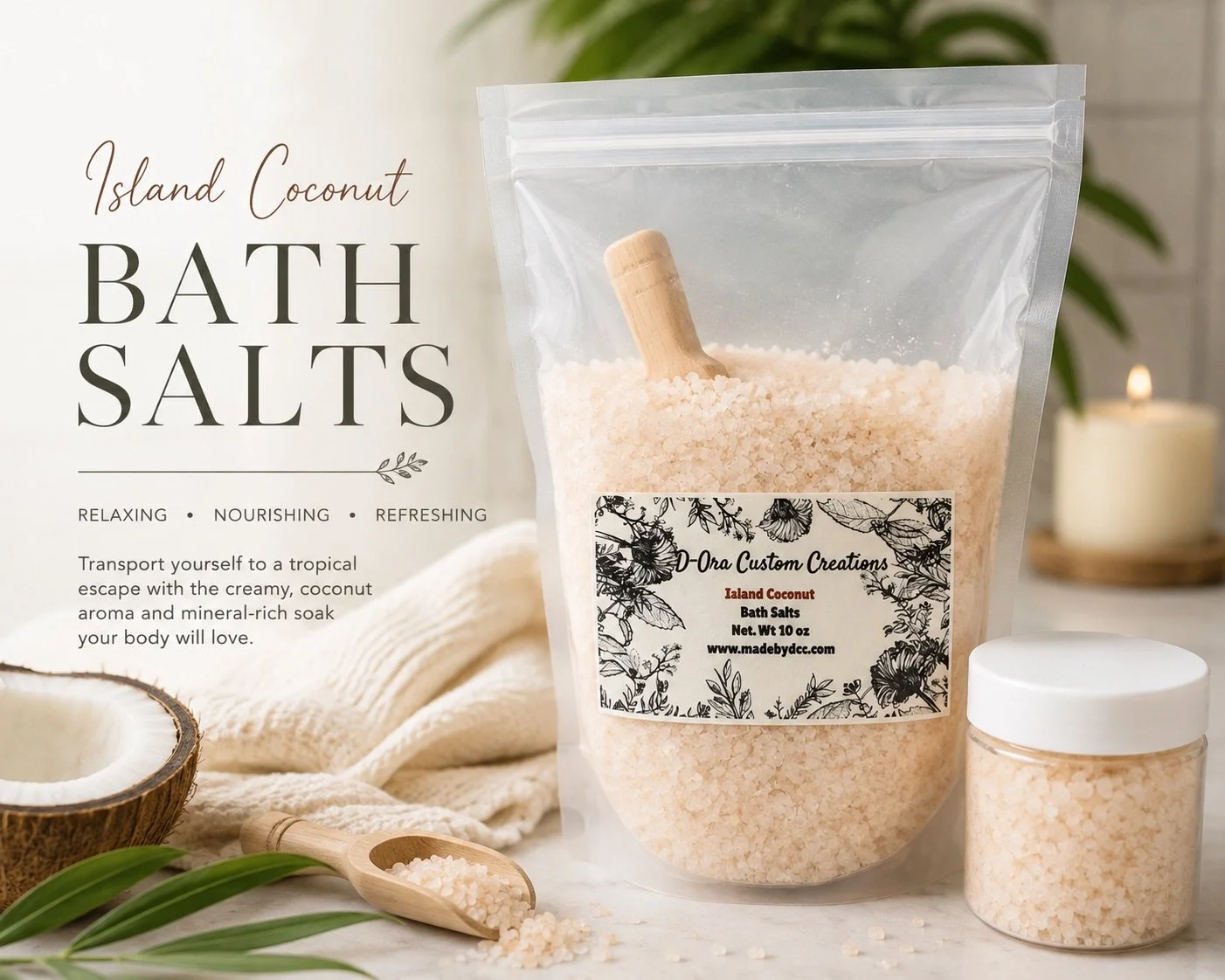 Tropical Escape Island Coconut Bath Salts