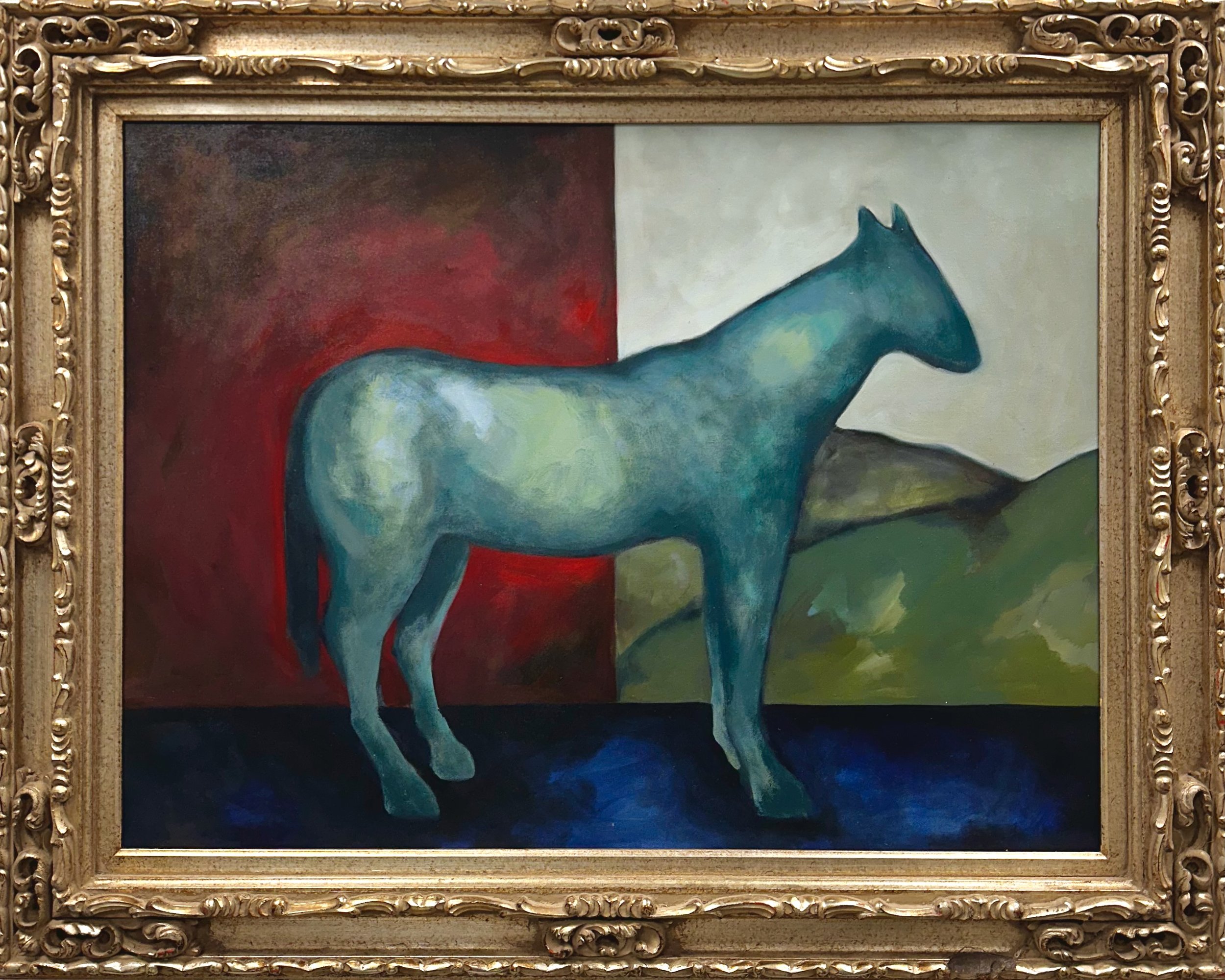 Finding, Oil on canvas, 50 x 40 inches (framed), 2025