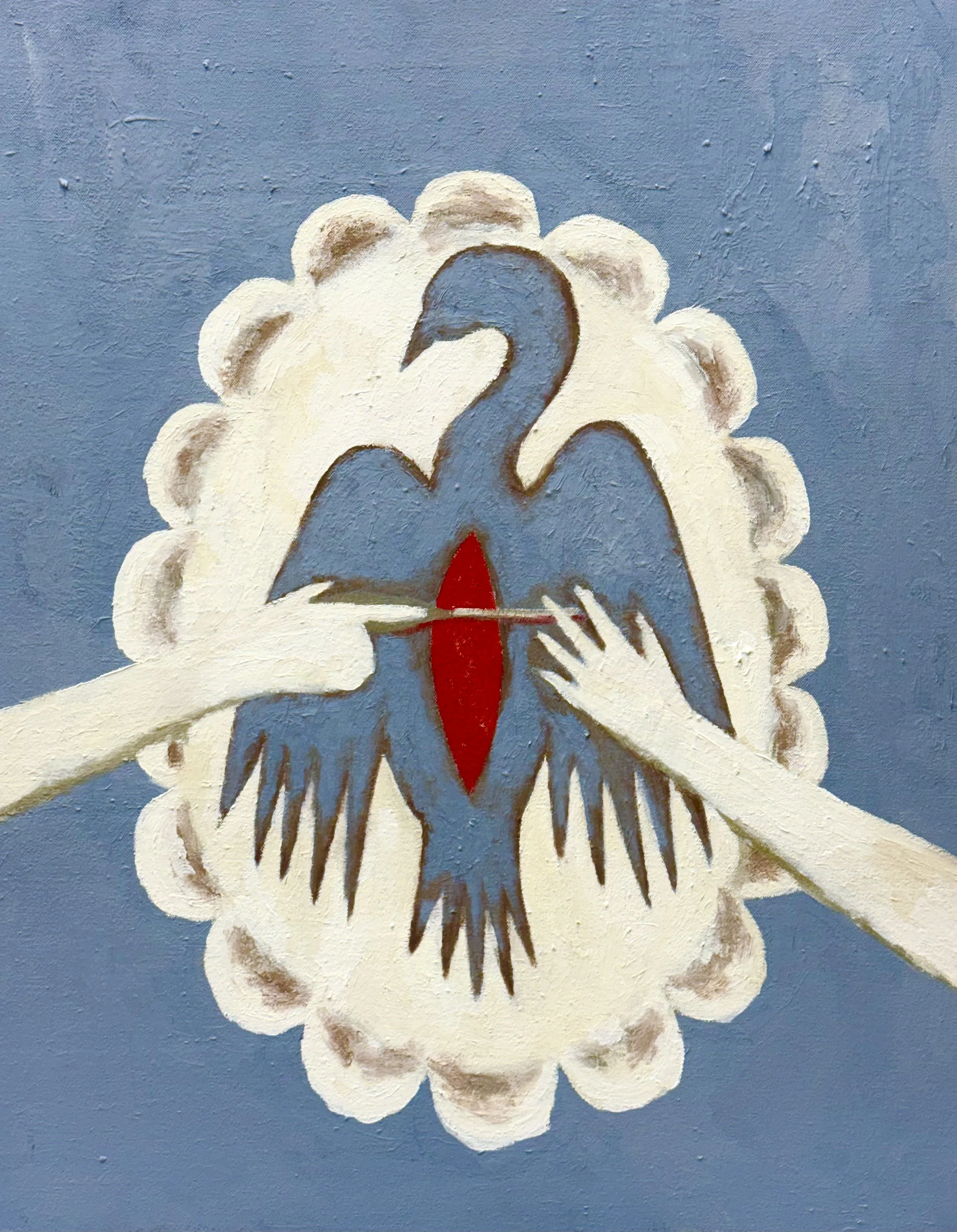 One Cut, oil on canvas, 24 x 36 inches 