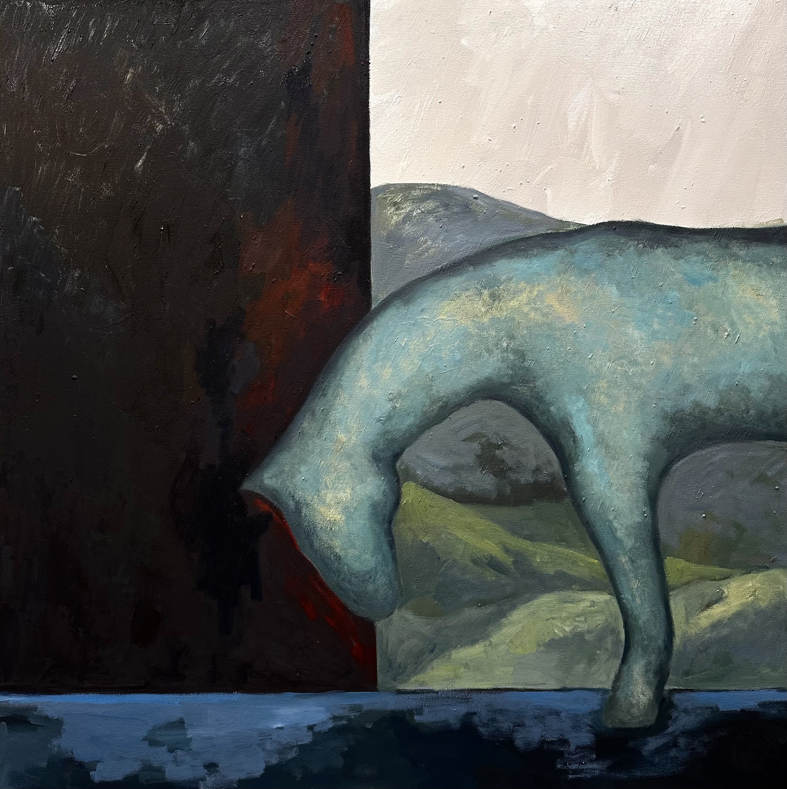 Split, Oil on canvas, 36 x 36 inches, 2025