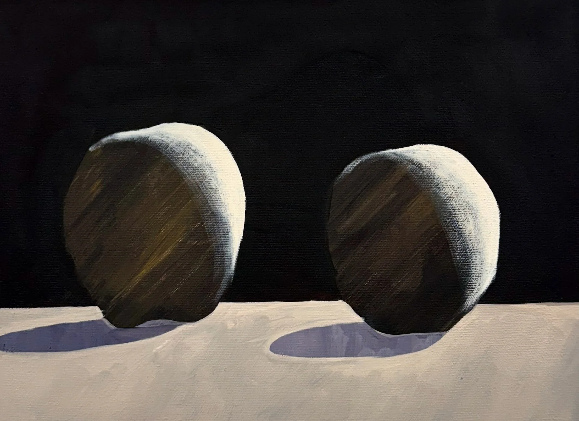 Two Apples, Oil on canvas, 8.5 x 6.5 inches, 2025 