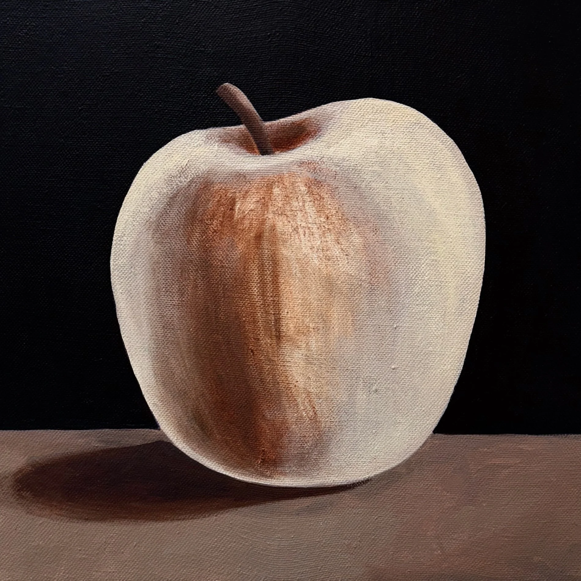 Apple Study, Oil on canvas, 12 x 12 inches, 2025 