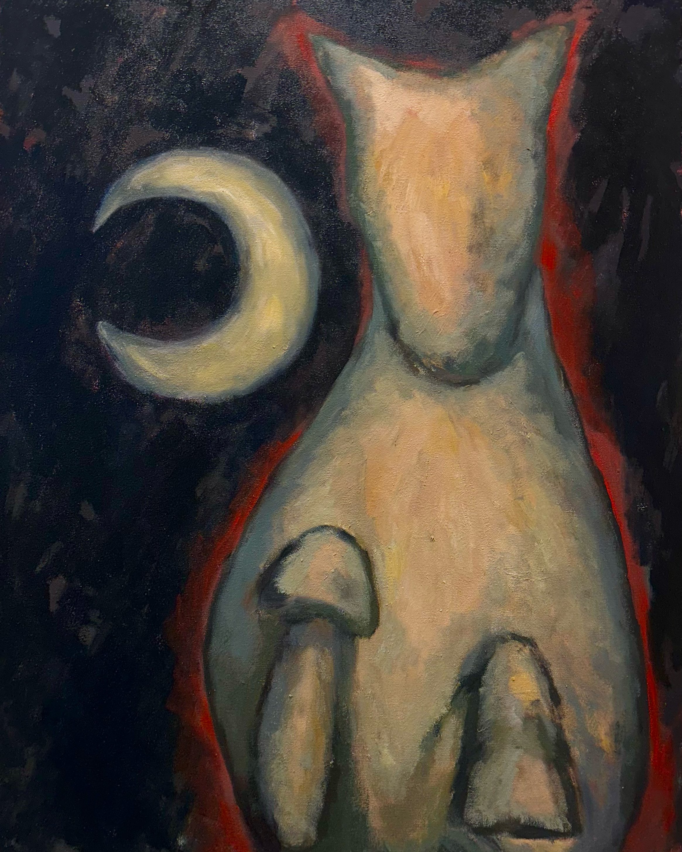 Night Watch, Oil on canvas, 22 x 28 inches, 2025