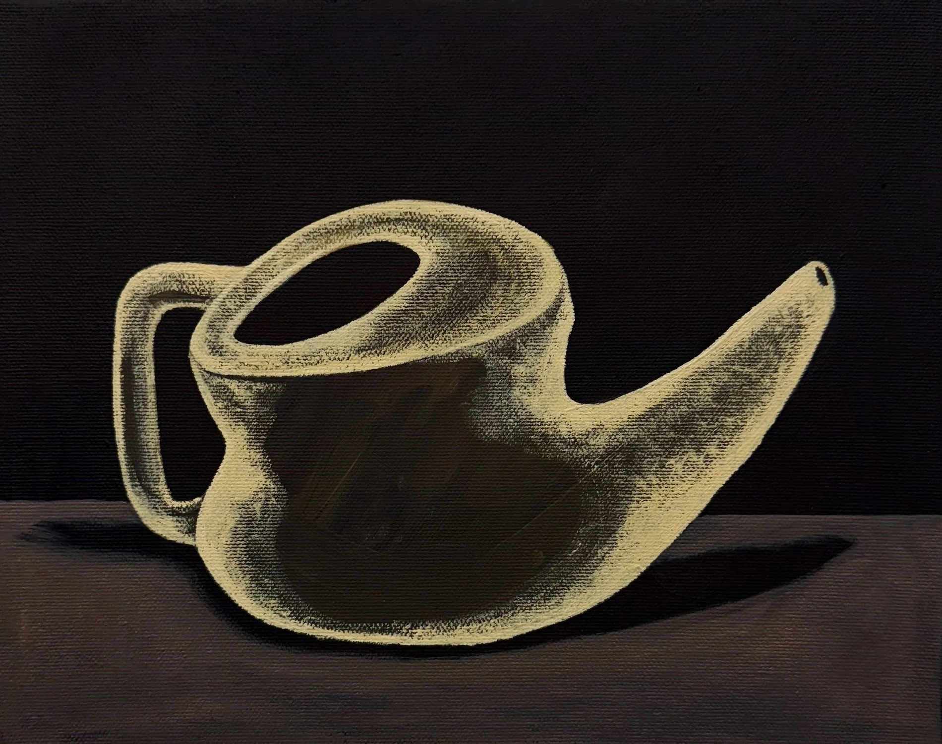 Teapot, Oil on canvas, 8.5 x 6.5 inches, 2025 