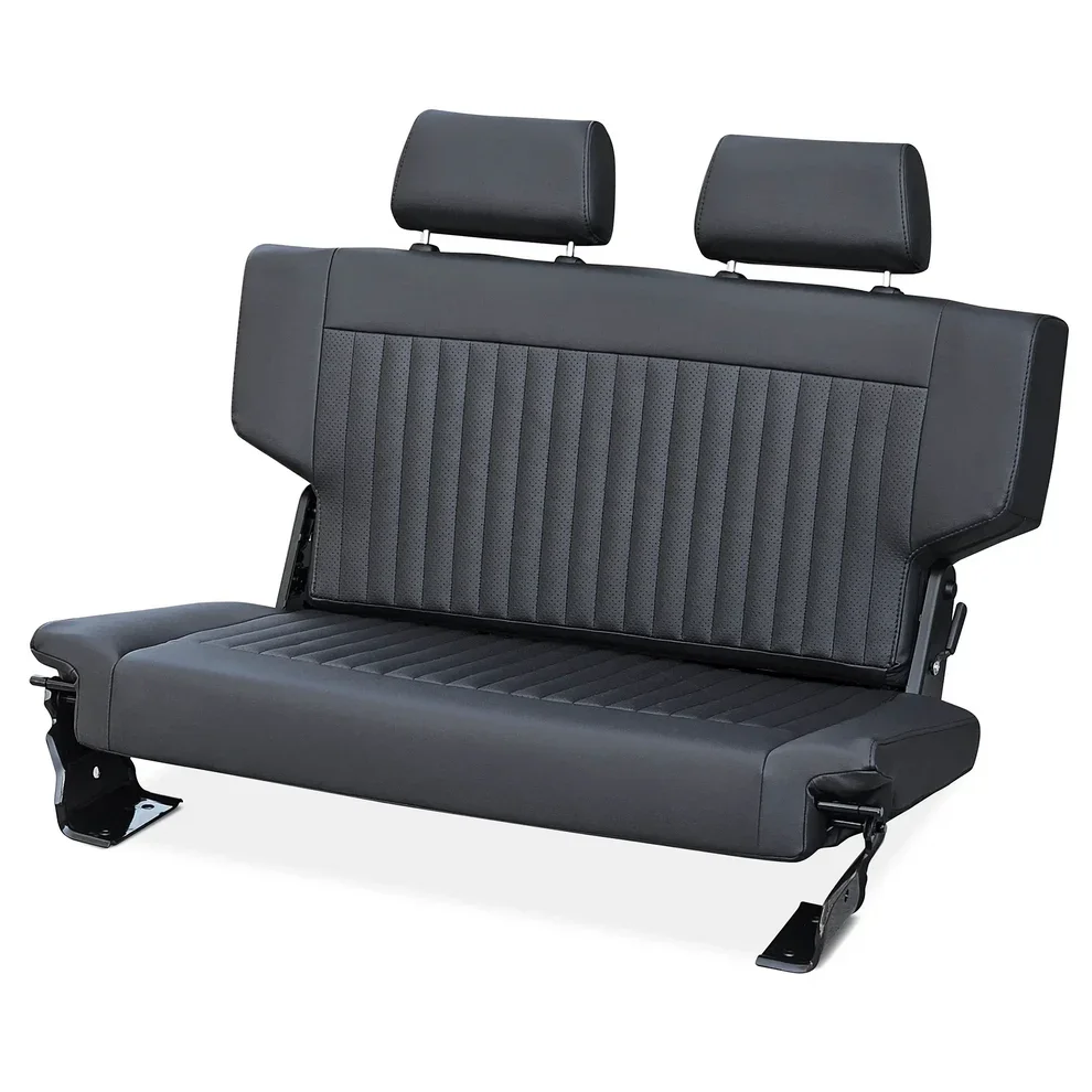 Caballo Black Pleated Seats - Rear Fold Tumble 001.webp