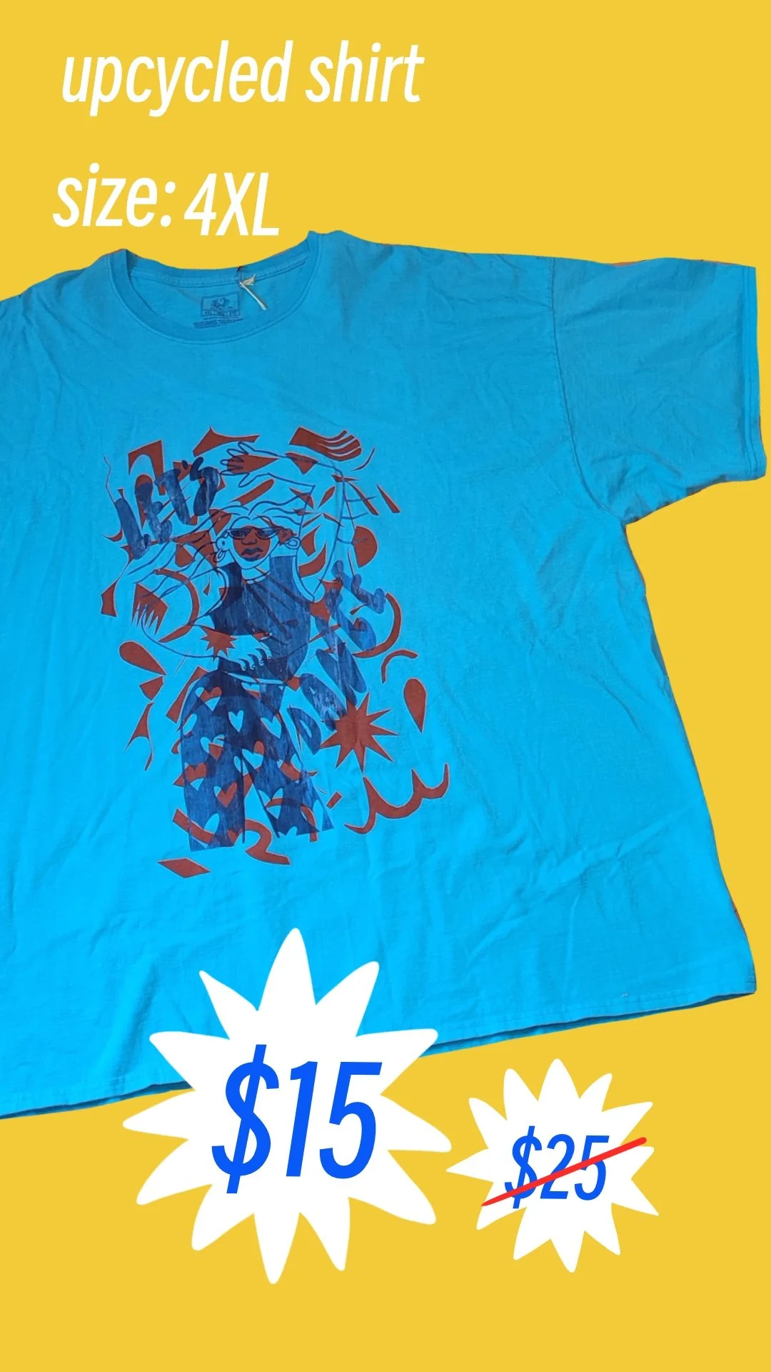 light blue upcycled shirt (4XL)