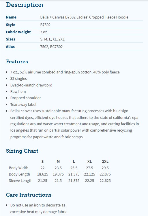 Bella Canvas hoodies description and sizes.jpg