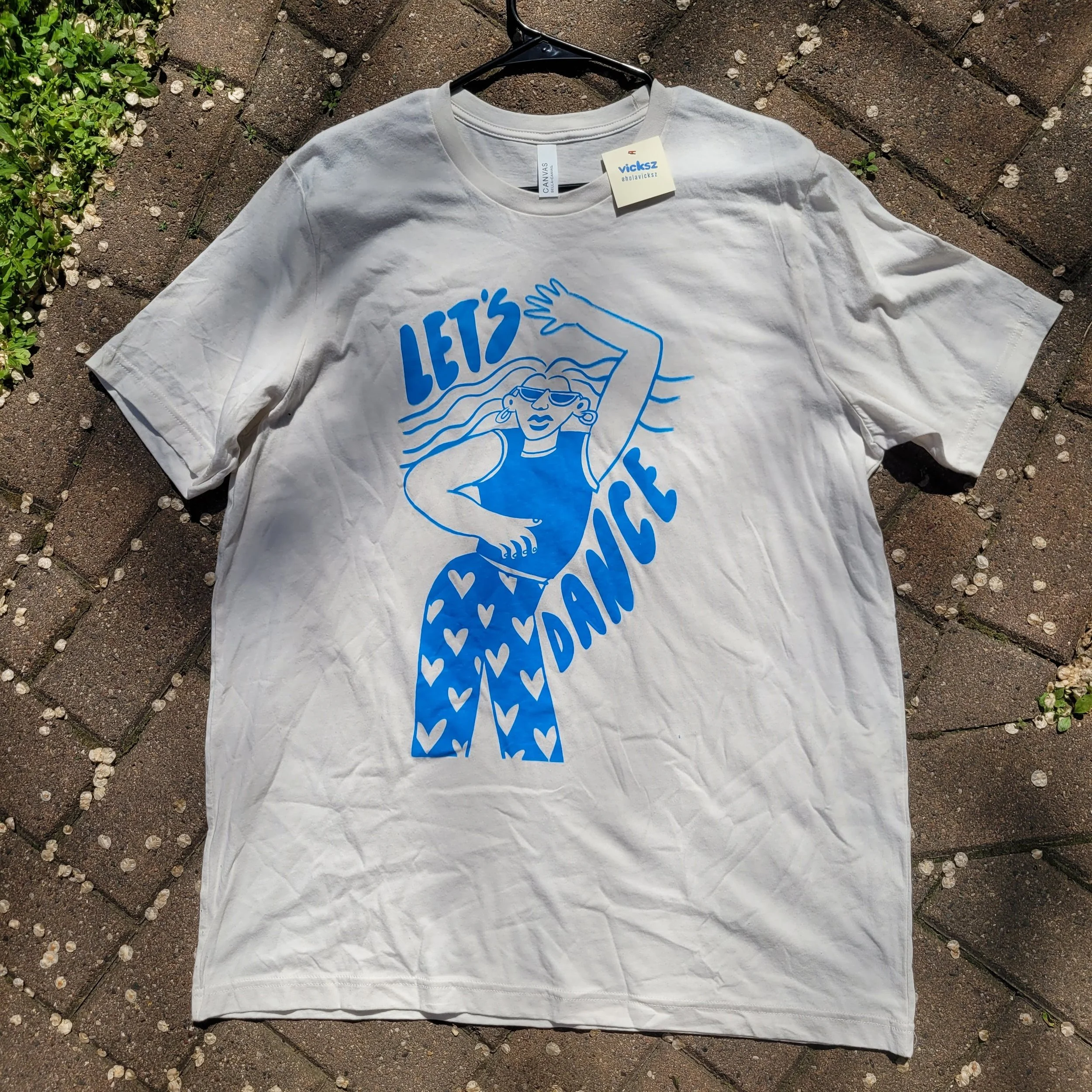 Vintage White "Let's Dance" T-shirt - size XL