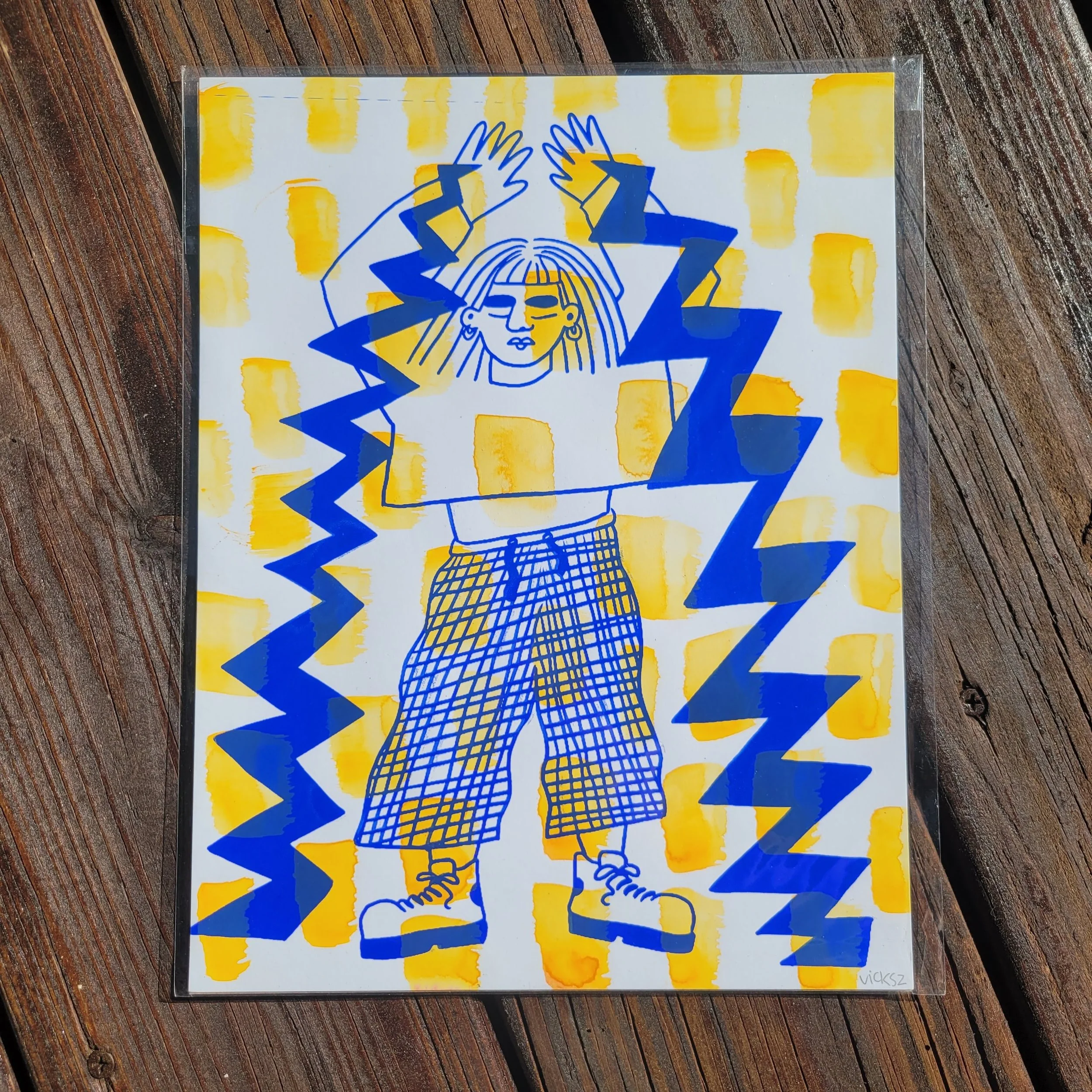 The Power - blue ink and yellow background