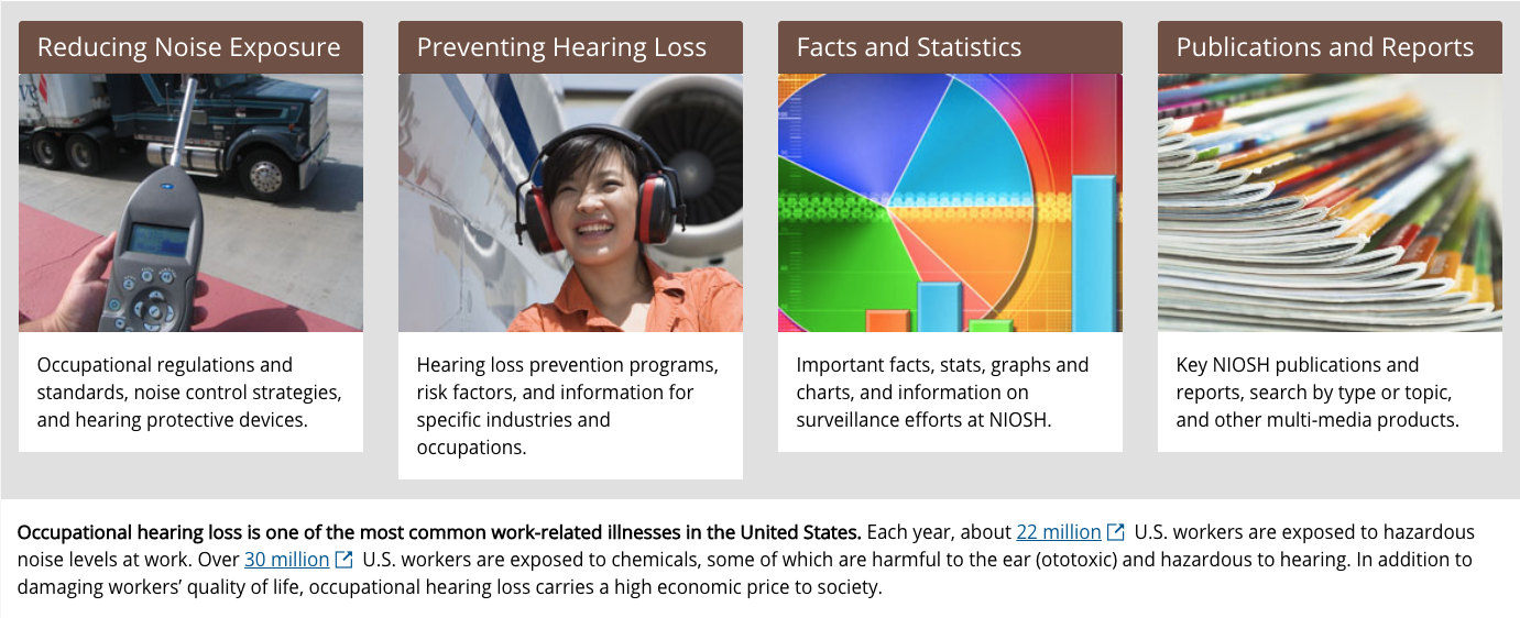 Provide Hearing Protection, NIOSH