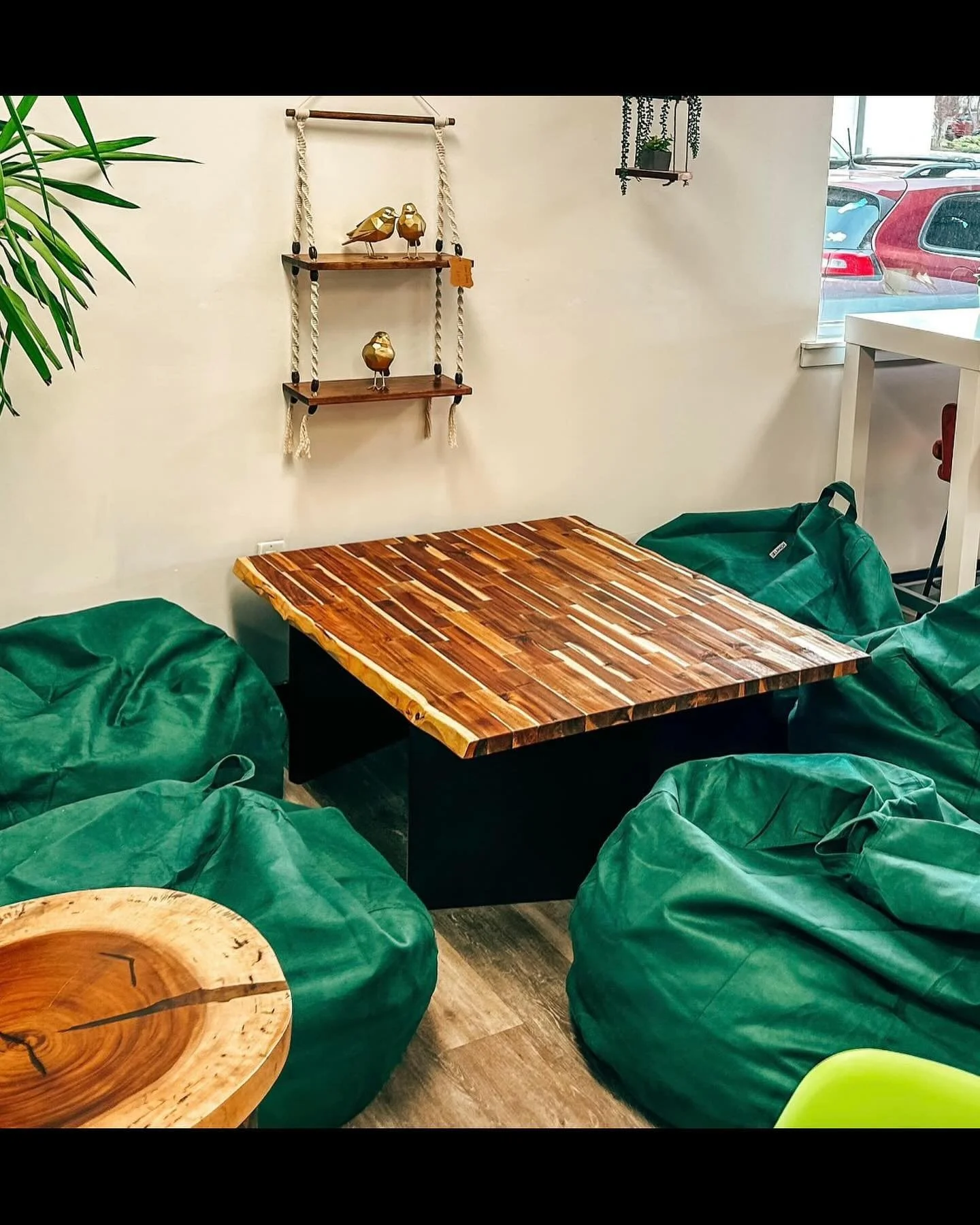 Tables, chairs, bean bag toss games, &amp; more planters!