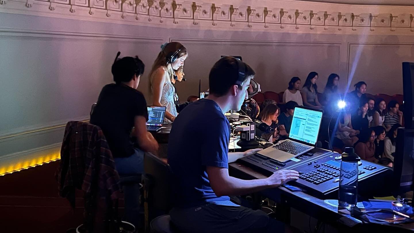 Our offstage team hard at work making theater magic happen during the show 💙