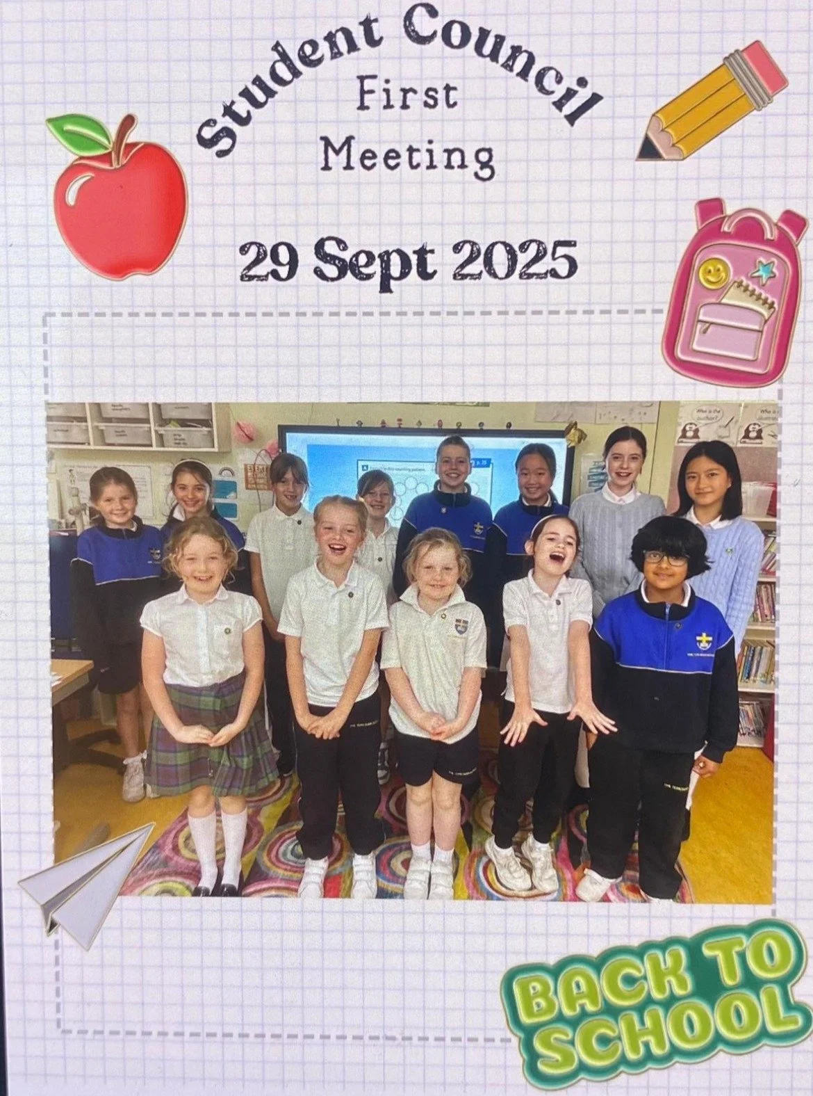 Well done to our Junior School Student Council who had their first meeting yesterday morning. There are lots of exciting things planned for the year!