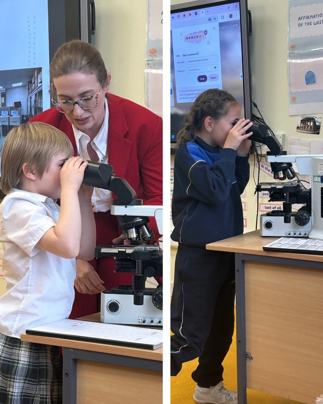 Many thanks to Dr M&aacute;ire Lavelle who gave up her time for an afternoon of Science exploration with Junior School students. Dr Lavelle explained her work in the lab and let the students have a look at cells under a microscope. The children were 