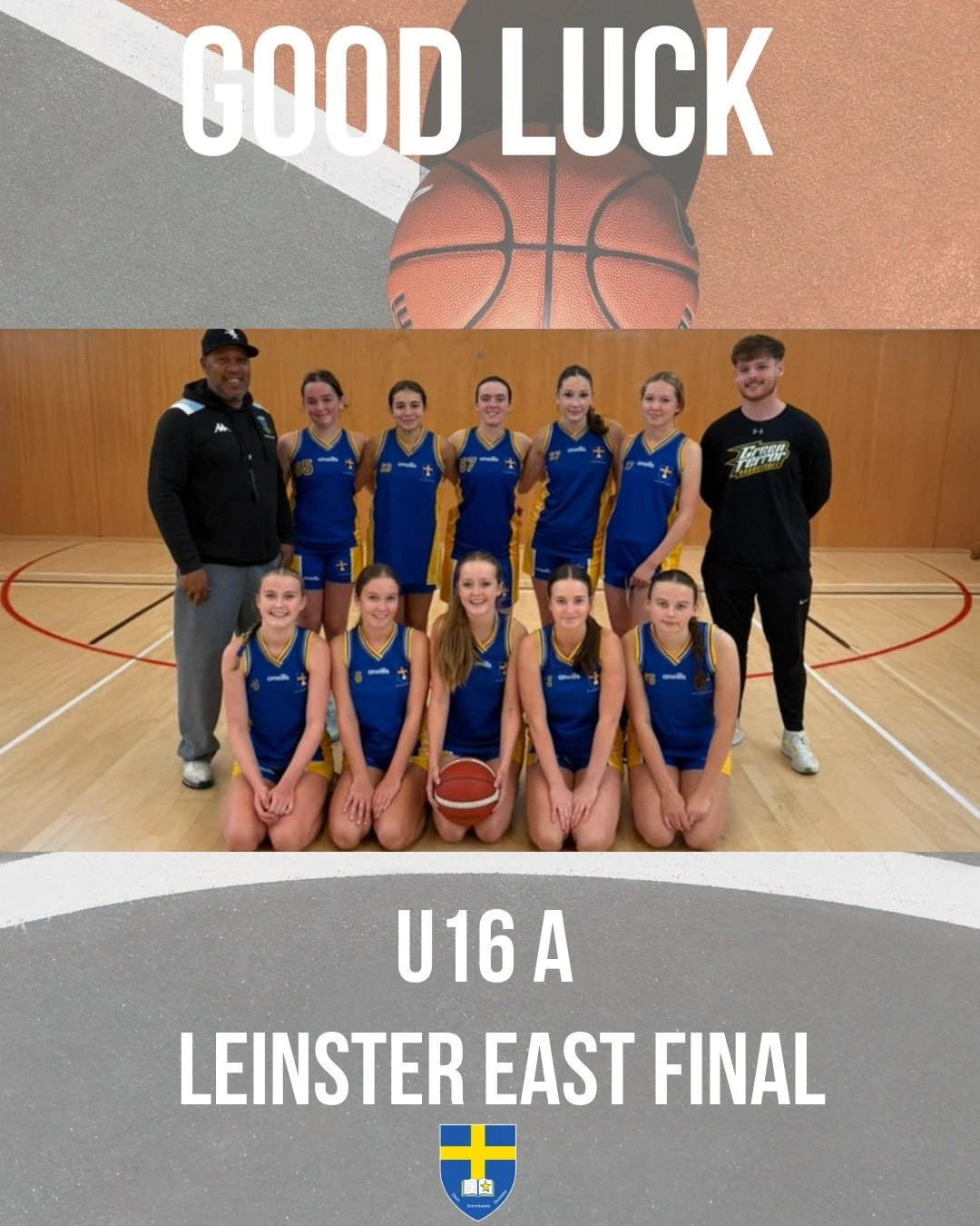 Wishing the best of luck to our Under 16A Basketball team who are competing in the Leinster East Final today!