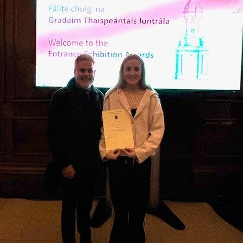 Congratulations to Jodie Ritchie and Kate Leo (Class of 2025) who received Entrance Scholarships at the Entrance Exhibition Award ceremony in Trinity College Dublin. We wish them both every success in their studies. (Missing from photo Kate Leo).