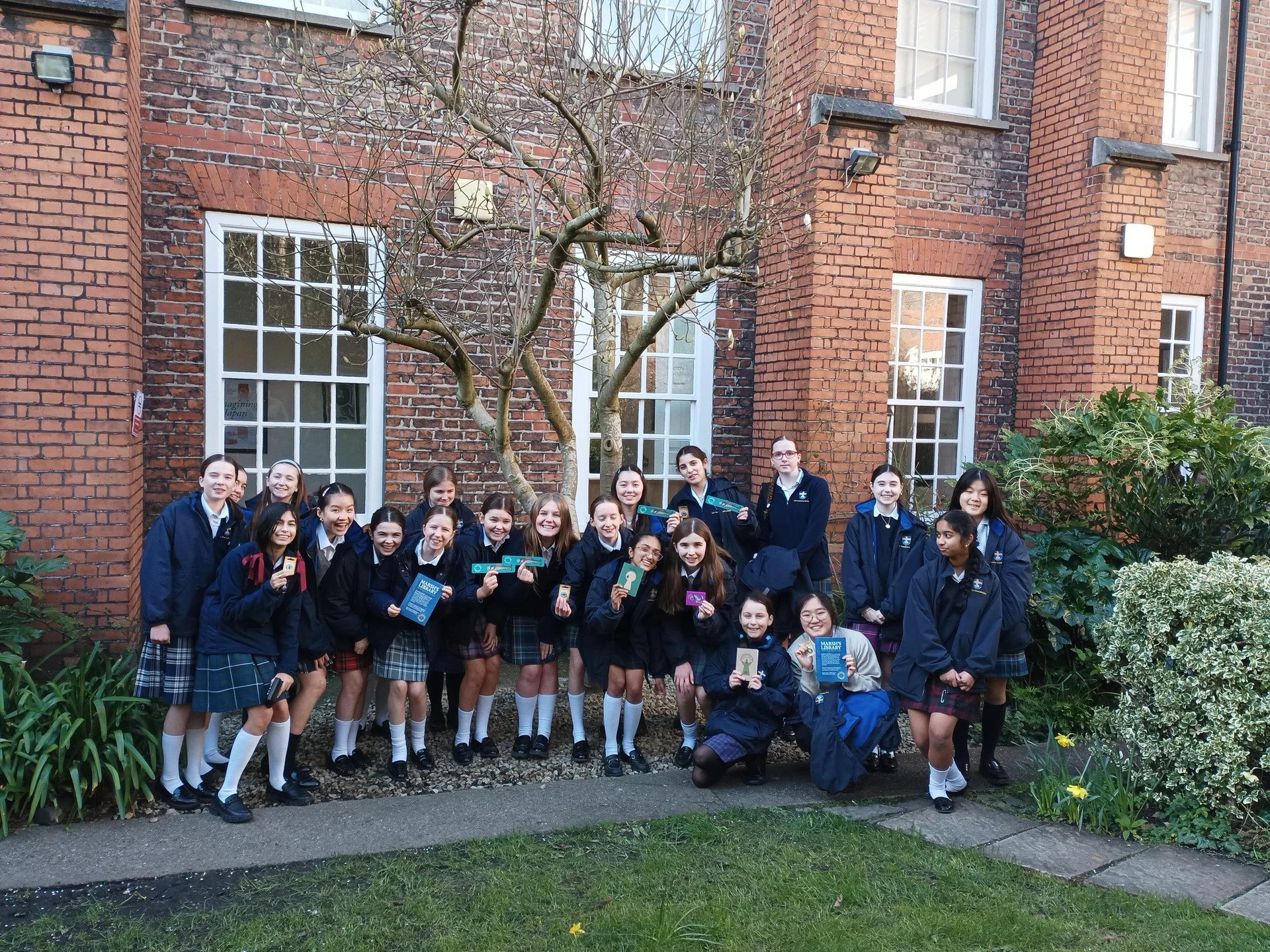 First Year students celebrating World Book Week at Loreto Literary Festival in Trinity College and Marsh's Library. What an exciting lead-up to World Book Day tomorrow!