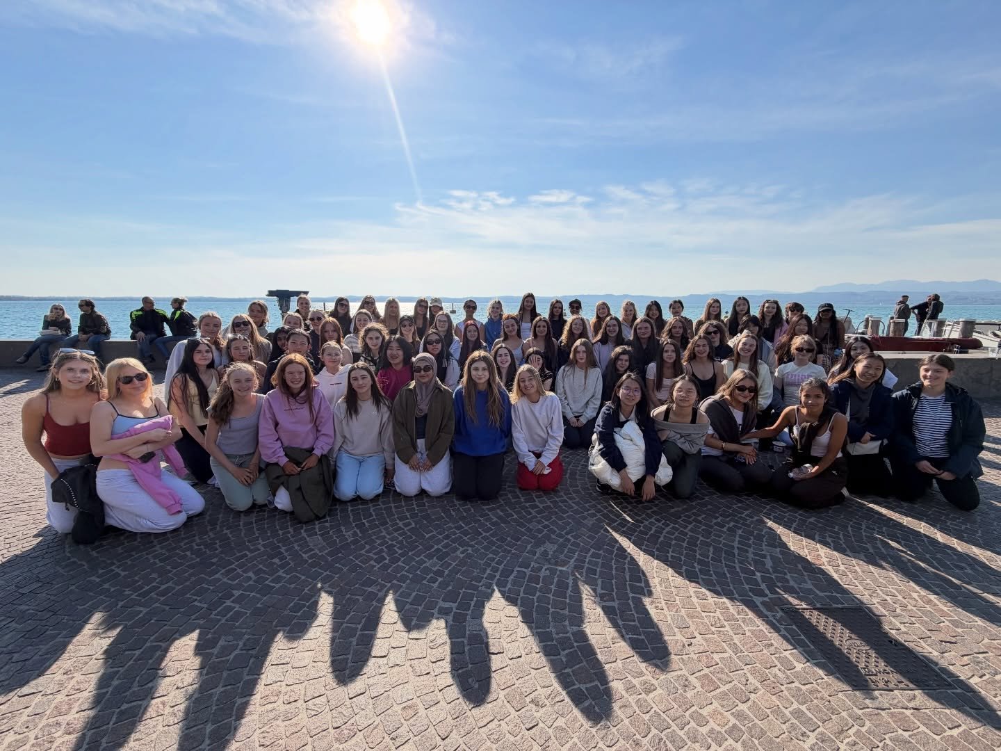 Day 1 of the 2nd &amp; 3rd Year trip to Italy 🇮🇹 
Walk around Sirmione, boat tour and gelato 🍧