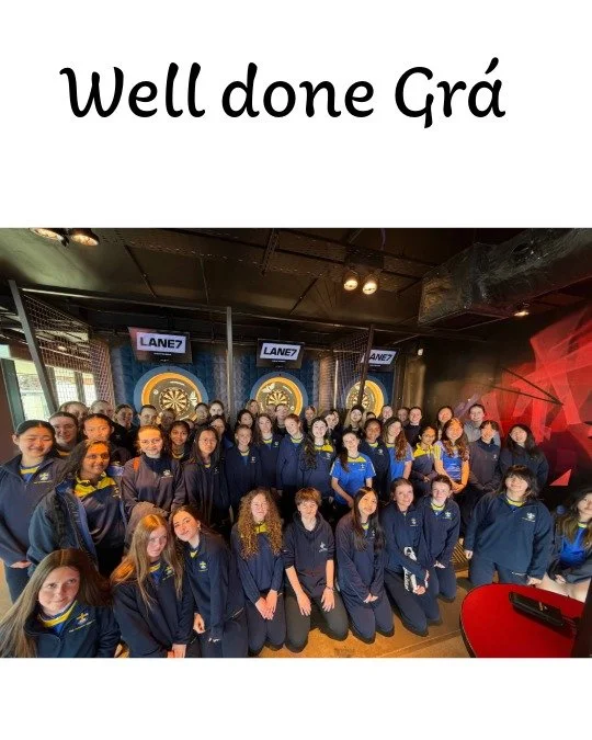 Well done to Gr&aacute;, who was our winning Teresian Team this year. The students and staff worked very hard all year getting involved in school related events and competitions, and it was close towards the end, but Gr&aacute; came out triumphant. T