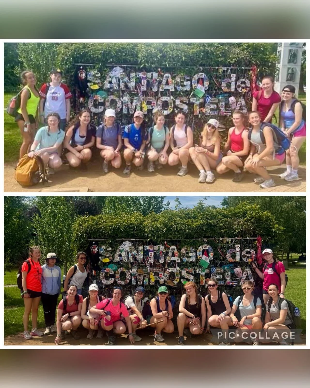 D&iacute;a cuatro y cinco completados! Our penultimate day, day 4, took us on an adventure from Arzua to O Pedroso, with a light 20km walked after our 30km walk in Day 3. Our check in photos did not disappoint with the second photo showing the girls 