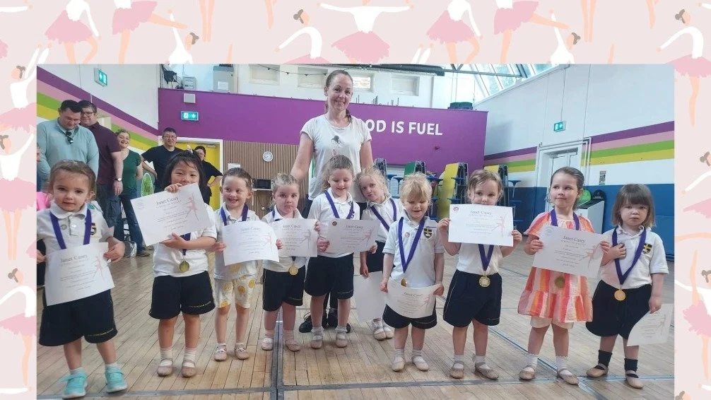 Some of the PS2 &amp; PS3 girls participated beautifully in an end of term parent viewing ballet class. The girls got a medal, certificate and stickers for their tremendous work all year. Bravo girls! 👏🏻