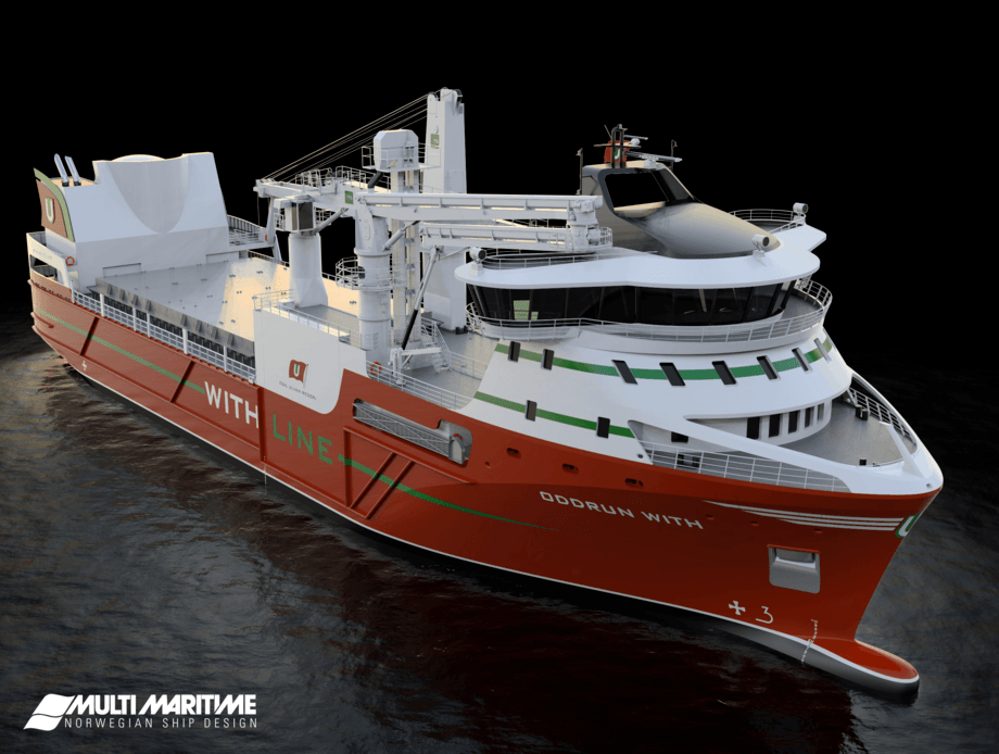Multi Maritime har utvikla kombinert fôr- og frakteskip