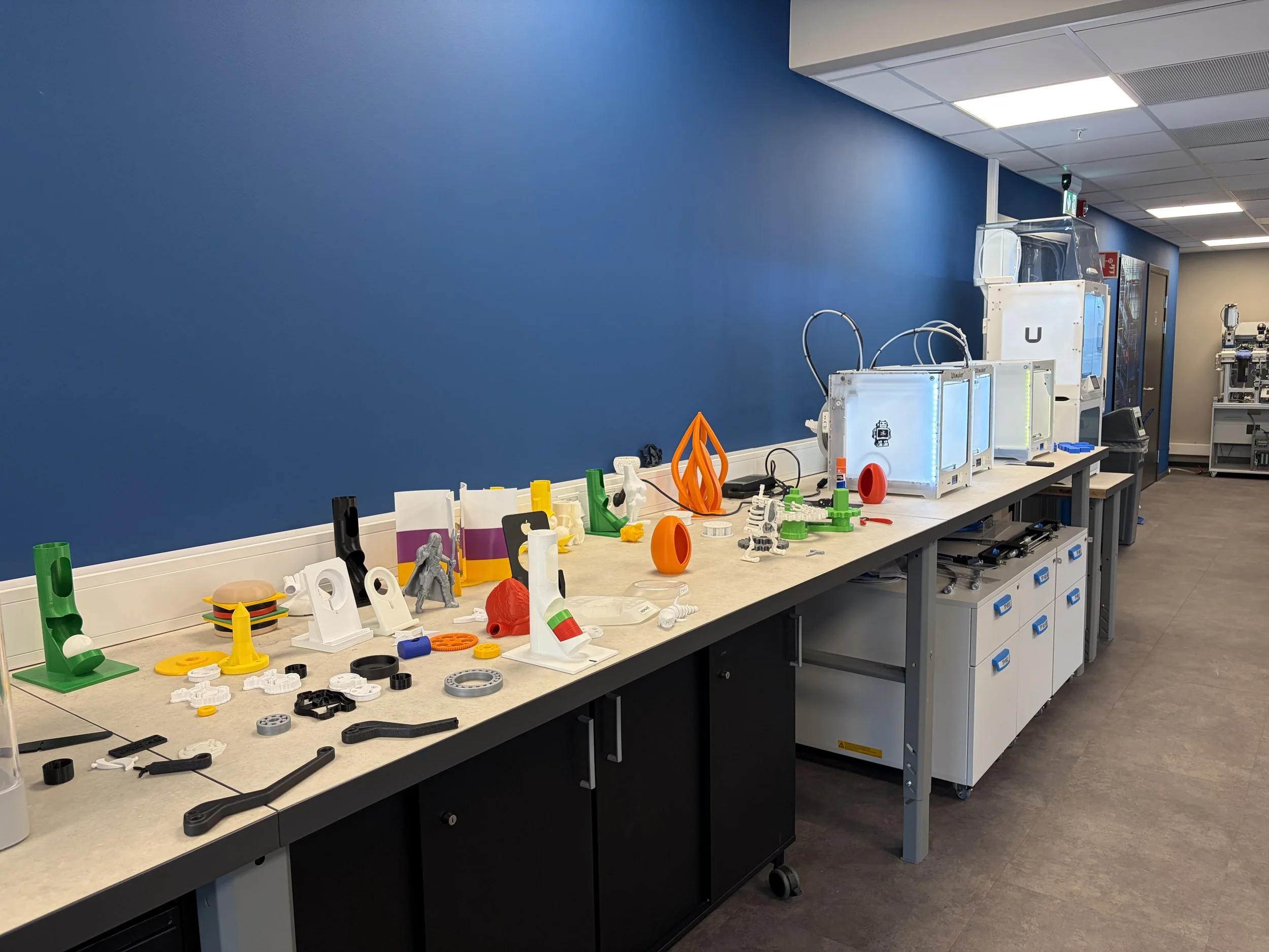 3D-printa prototypar til utstilling
