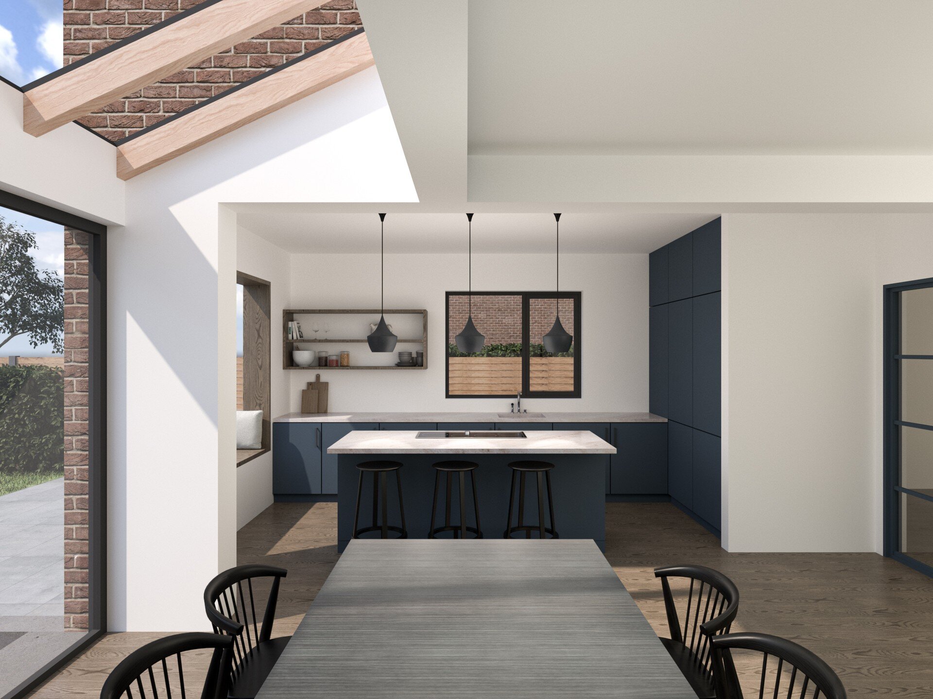 A key part of our role as an architect is to envision transformative ideas for your space, often ones that may not have occurred to you.
For this project, we have focused on internal alterations to the existing property and the replacement of the exi