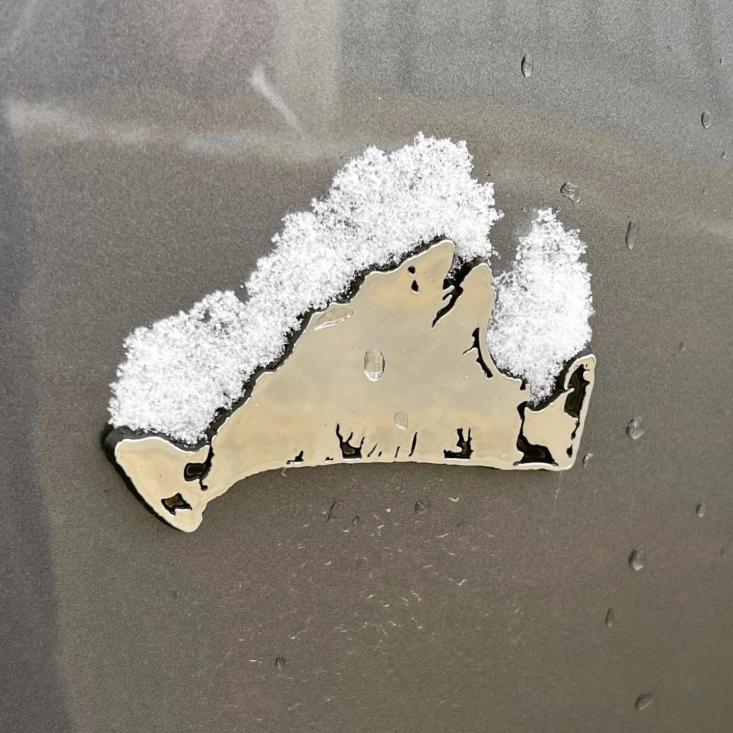 Island snow&hellip; #marthasvineyard #islandemblems #capecod #nantucket #ack #mvy #smow #frosty #chrome #autoemblems #caremblem #edgartown #oakbluffs #vineyardhaven #chilmark #katama #menemsha #aquinnah