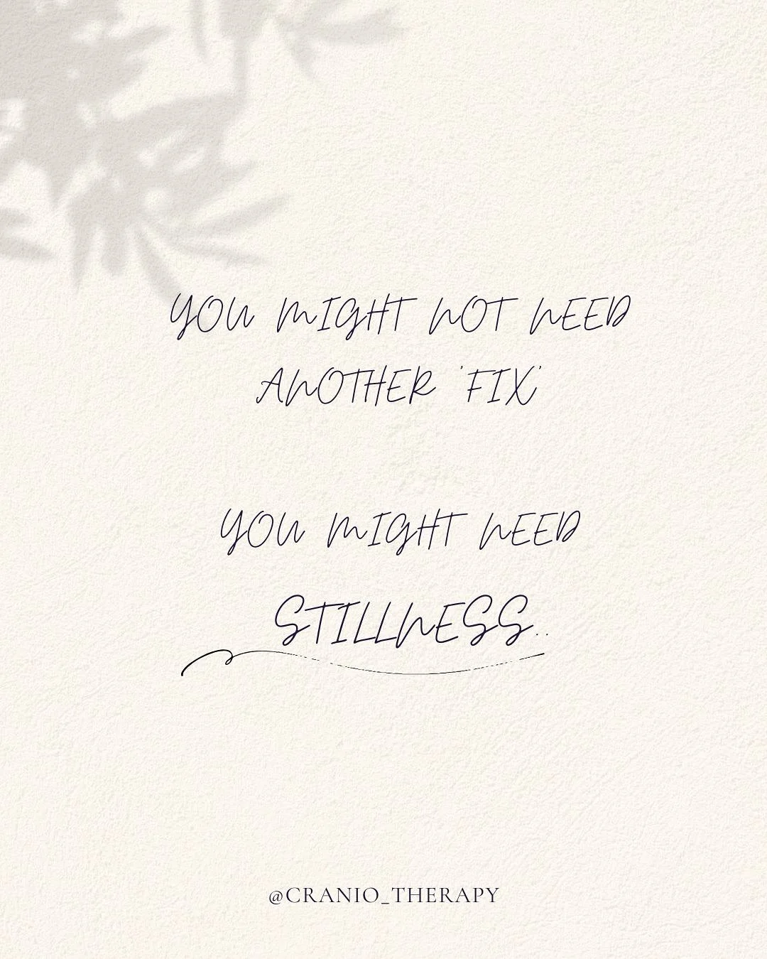 Not everything needs to be processed.β¨
Not everything needs to be solved.β¨
Sometimes the healing is in the being-with.
In the way our system softens when someone simply listens. π¦
#craniosacraltherapy #listentoyourbody #humanbeing #listeningwithto