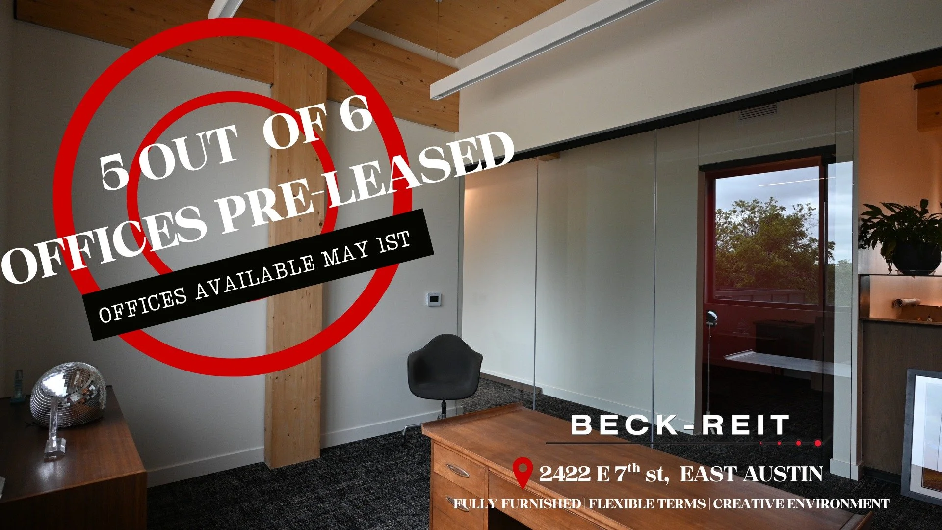 Workbench East Austin &ndash; ALMOST GONE 

 2422 E 7th St 

 5 OUT OF 6 OFFICES PRE-LEASED

Let me translate that for you&hellip;

 👉 The market has already validated this deal.

Only ONE office left in one of the most dialed-in creative office env