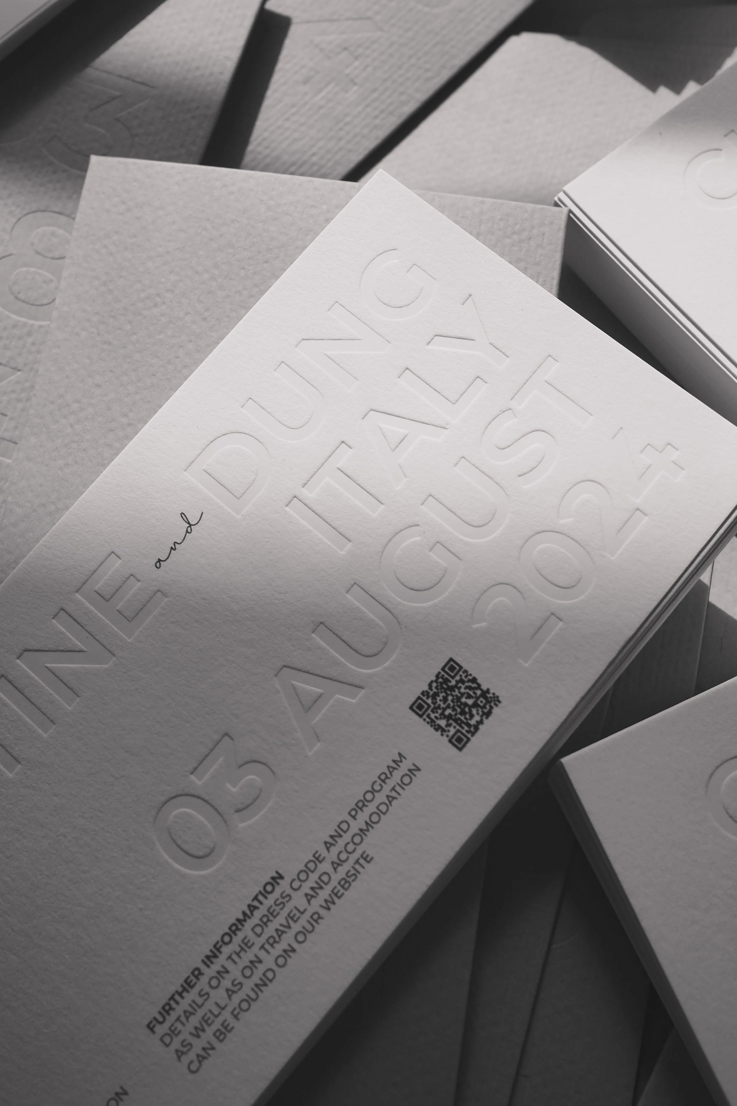 Blind deboss minimal