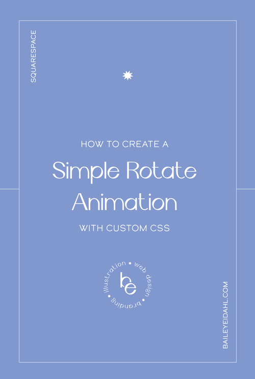 How to Create Simple Rotate Animation with Custom CSS — Be Creative ...