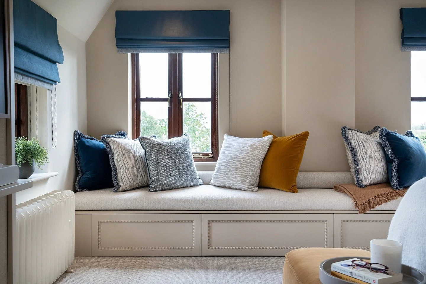 D E S I G N  F O R  L I V I N G

Our clients at Project Meadowcroft wanted a bedroom that felt calm, comfortable and a contemporary edge without losing its country charm. 

This once unused corner is now a beautiful window seat; a place to perch for 