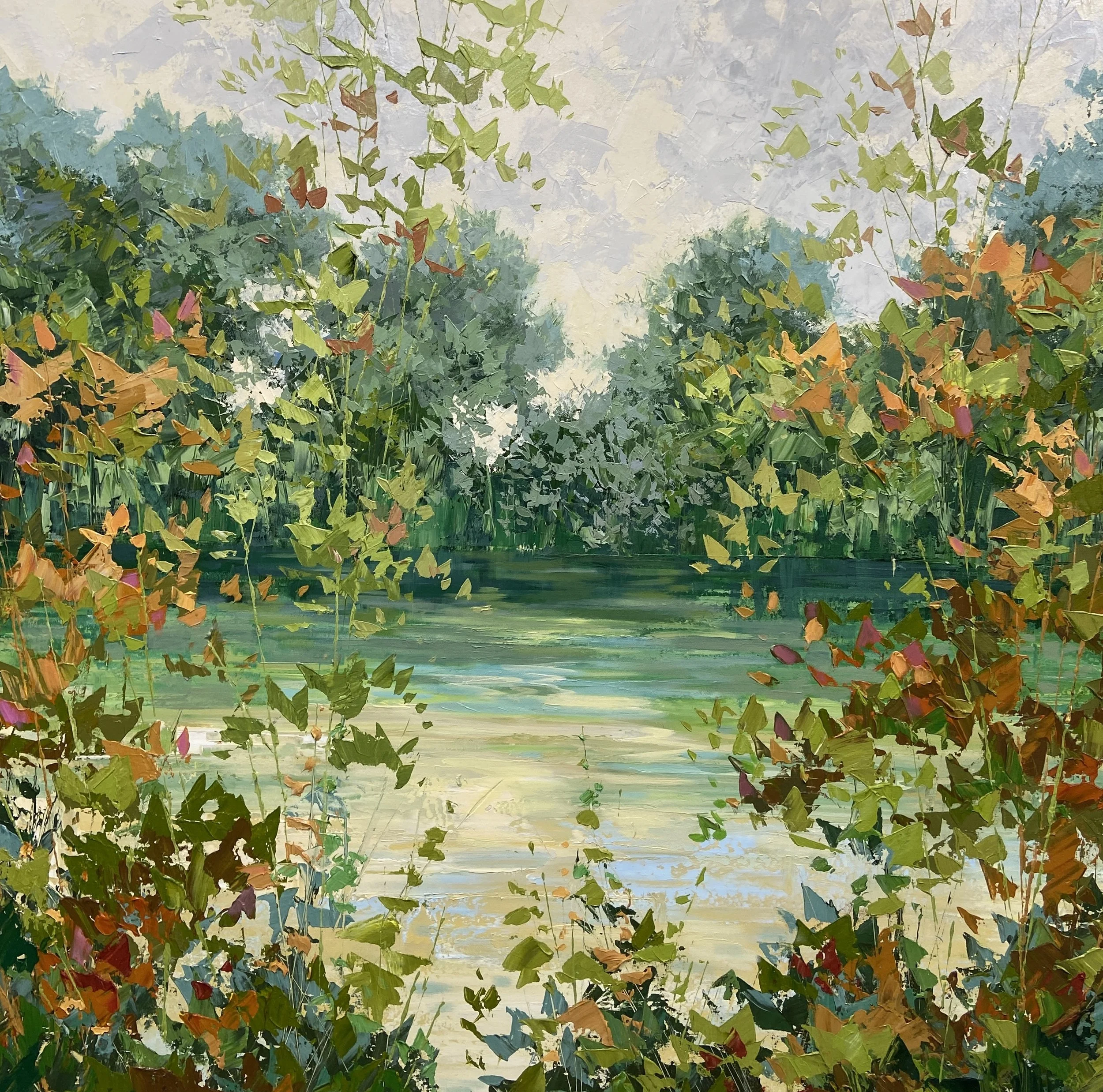 Russet Stream 120x120cm