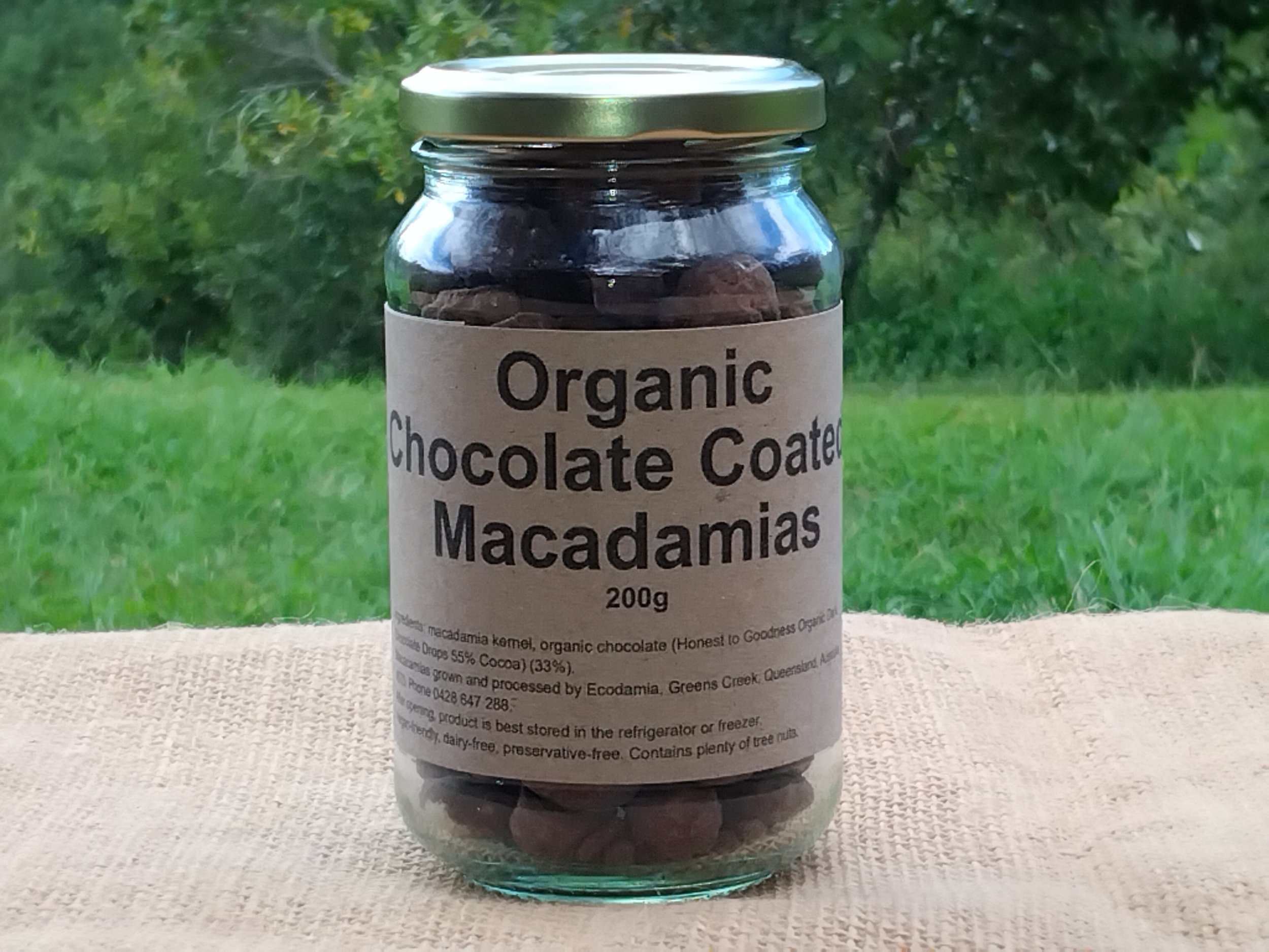 Organic Chocolate Coated Macadamias 200g - Certified Organic