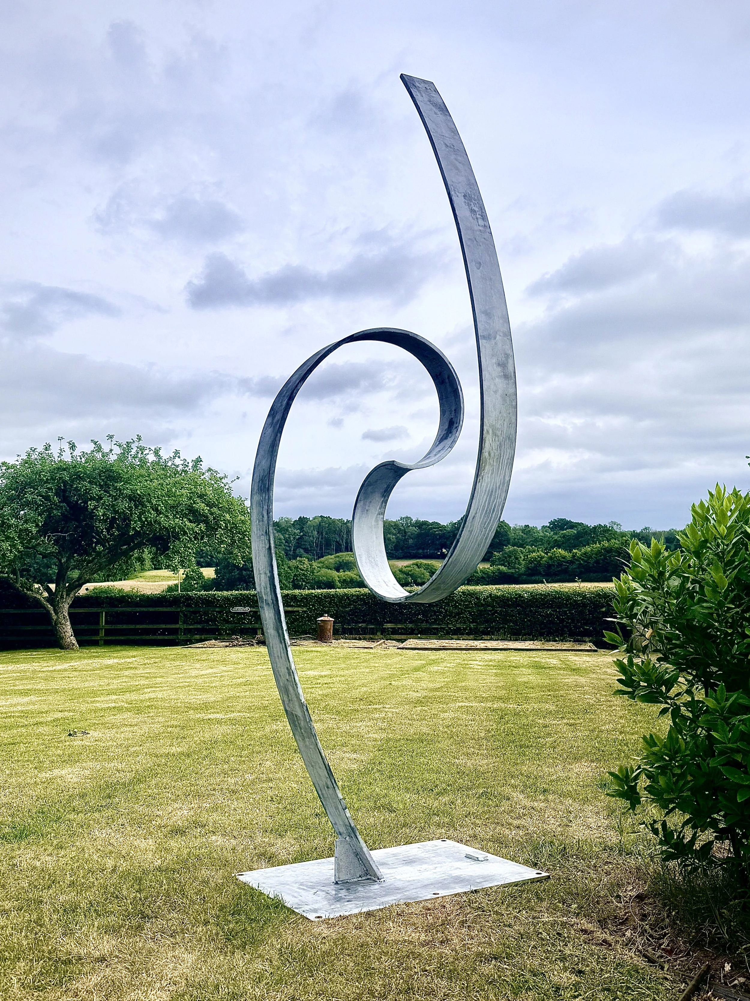 Tandem large contemporary abstract shape sculpture