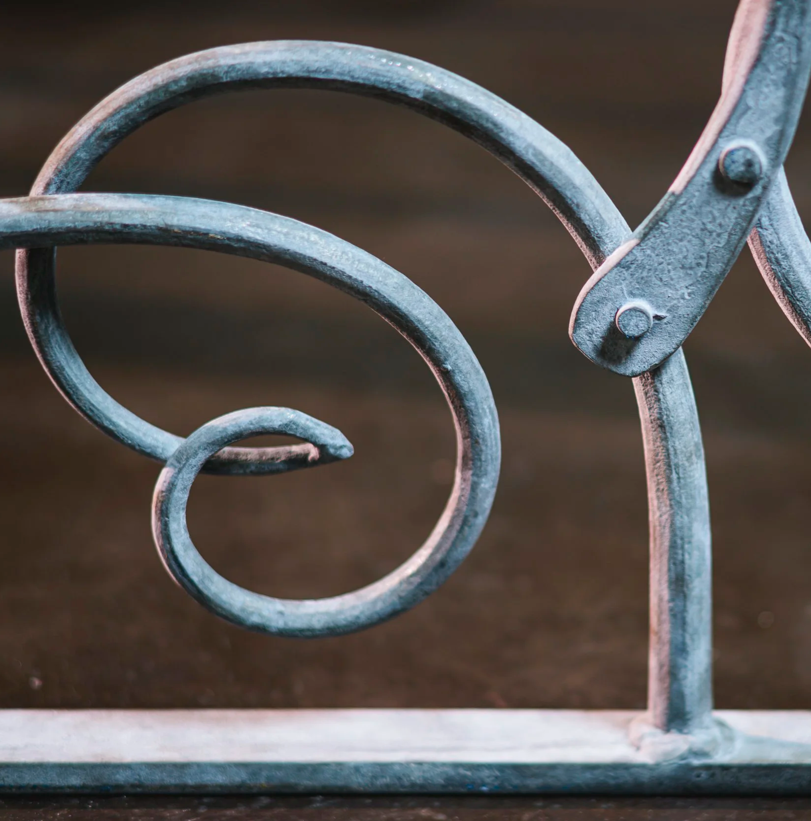 forged steel galvanised with organic nouveau flowing curves