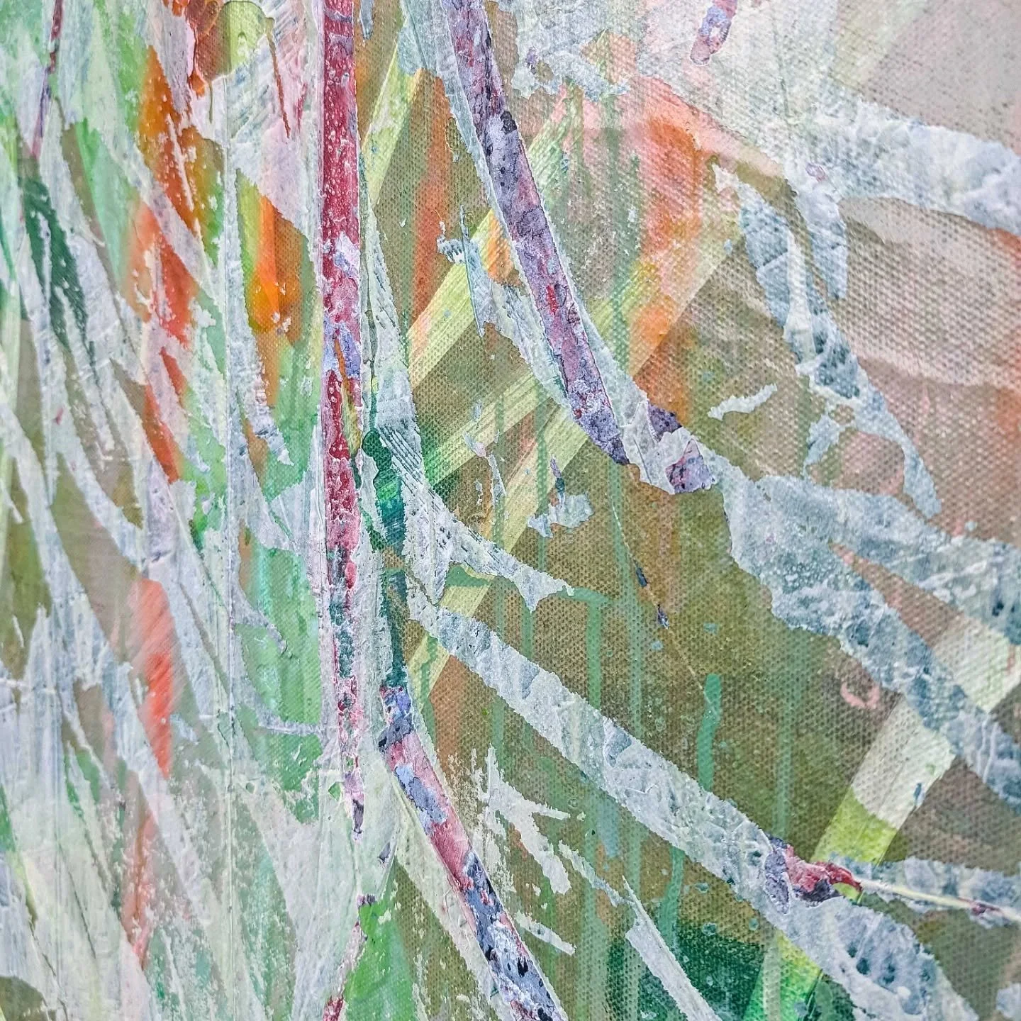 Ein neues Werk der Reihe PASTEL BRANCHES ist in den letzten Wochen entstanden. Organische Strukturen faszinieren mich immer wieder und immer mehr. Um diese Strukturen zu erzeugen, benutze ich Folien, von denen ich auf die Leinw&auml;nde drucke. So ar