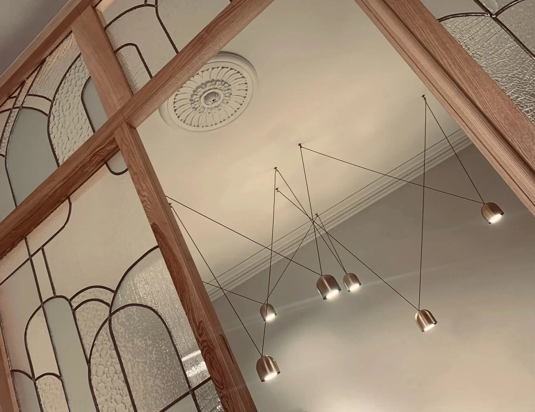 Vitrail art déco dans un intérieur à Agen