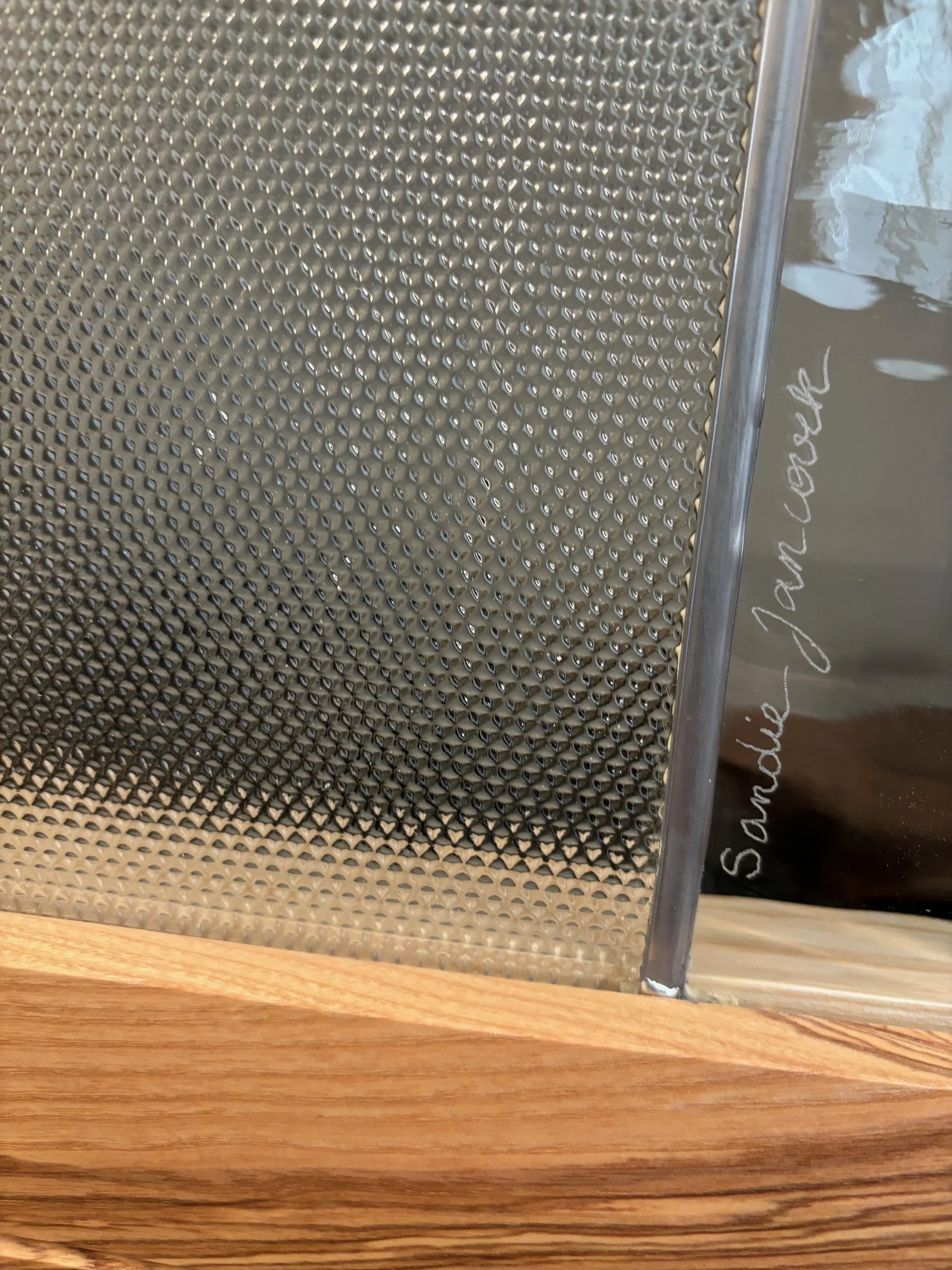 Vitrail signé Sandie Jancovek. Agen