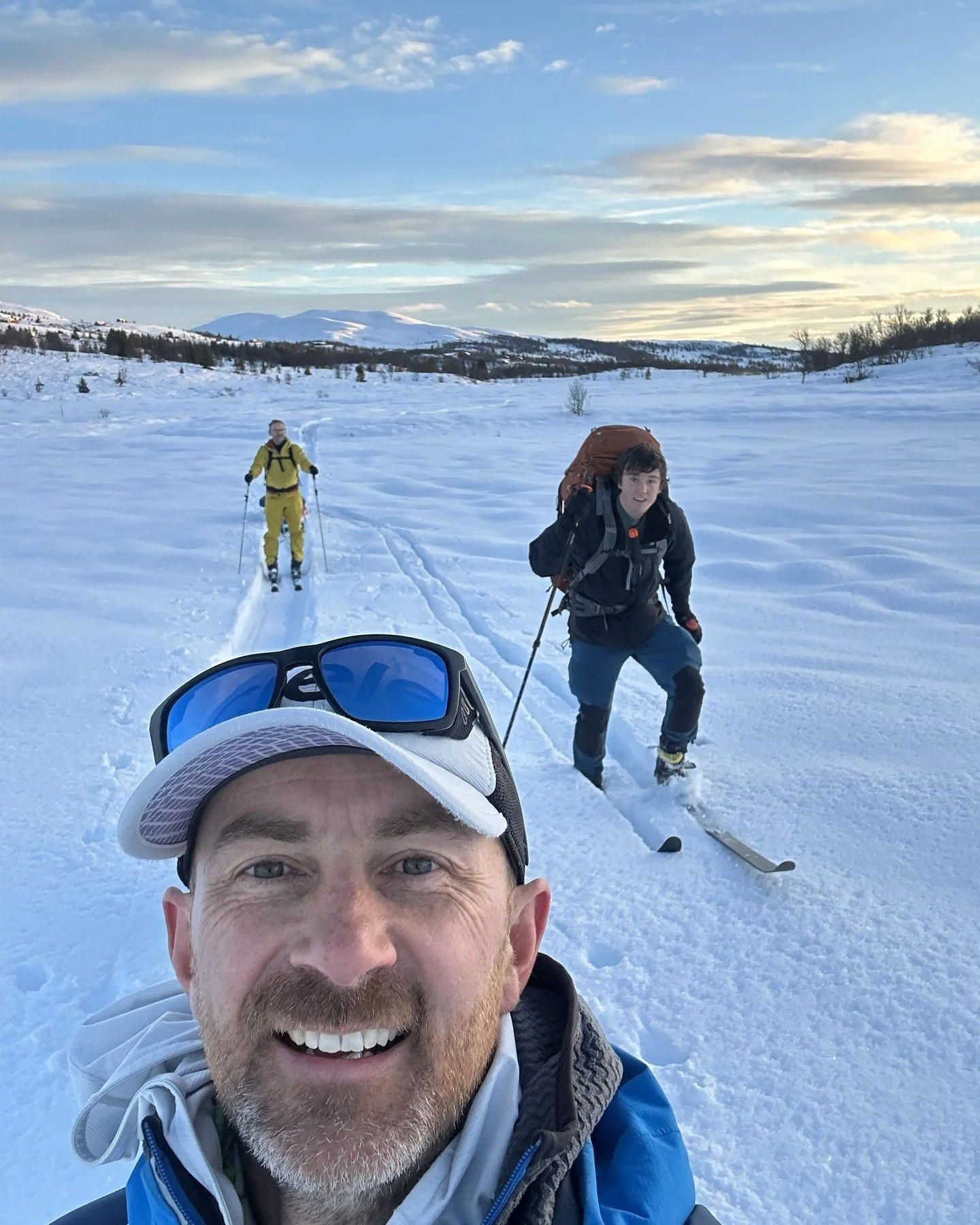 Hard work breaking through soft snow on Huldreheimen. All smiles from Paul though 😁! Our guides are a cheerful bunch and really enjoy the work we do - it's very hard not to when your office is this stunning! 

They'll lead you to the ends of the ear