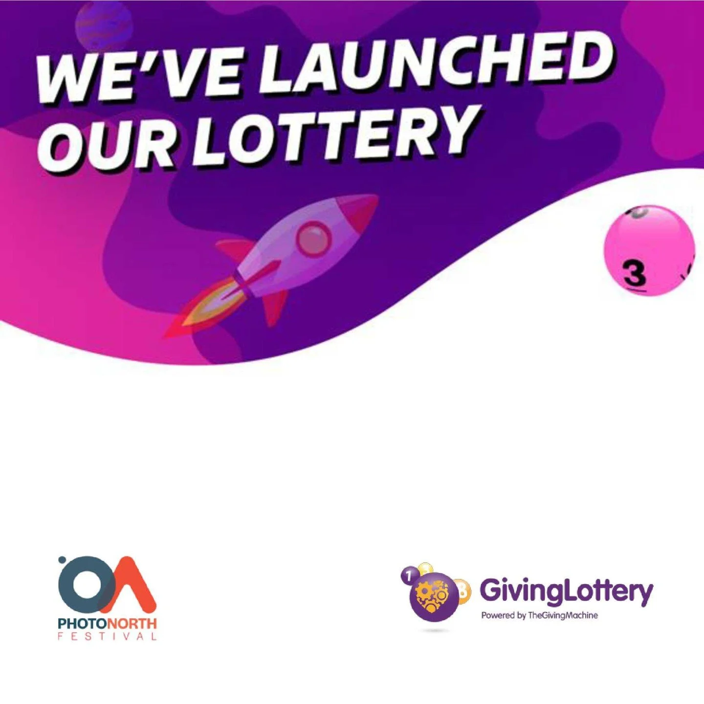 Help Photo North Festival Thrive in 2025 and Beyond!

We&rsquo;re excited to share that Photo North Festival CIC is now part of the GivingLottery!
By buying a &pound;1 weekly lottery ticket, you&rsquo;ll be supporting our work to champion photography