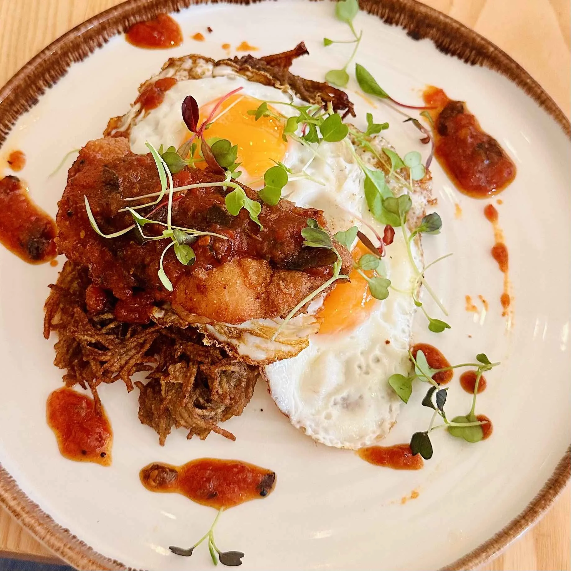 Fried Chicken Rosti with Kasundi Jam