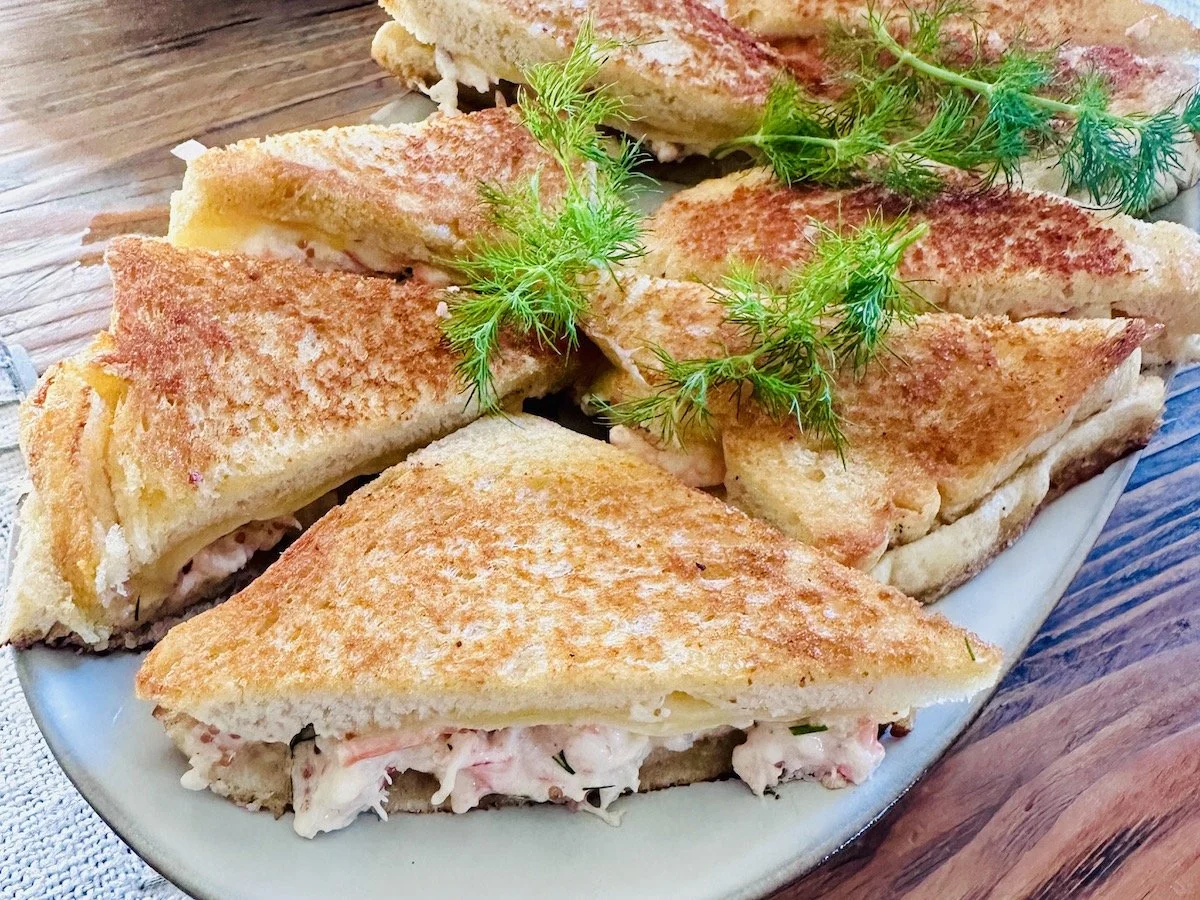 Skagen Toast Melt with Cheddar
